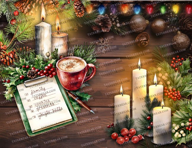 TaterBear_Candles and Clipboard.jpg