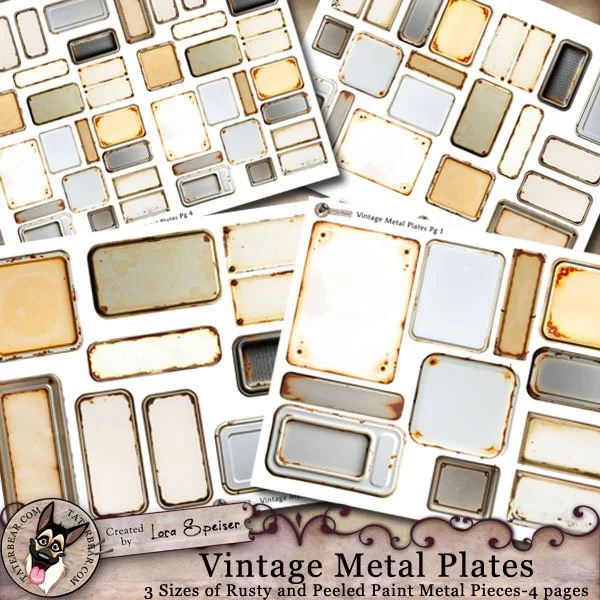 Vintage Metal Plates
