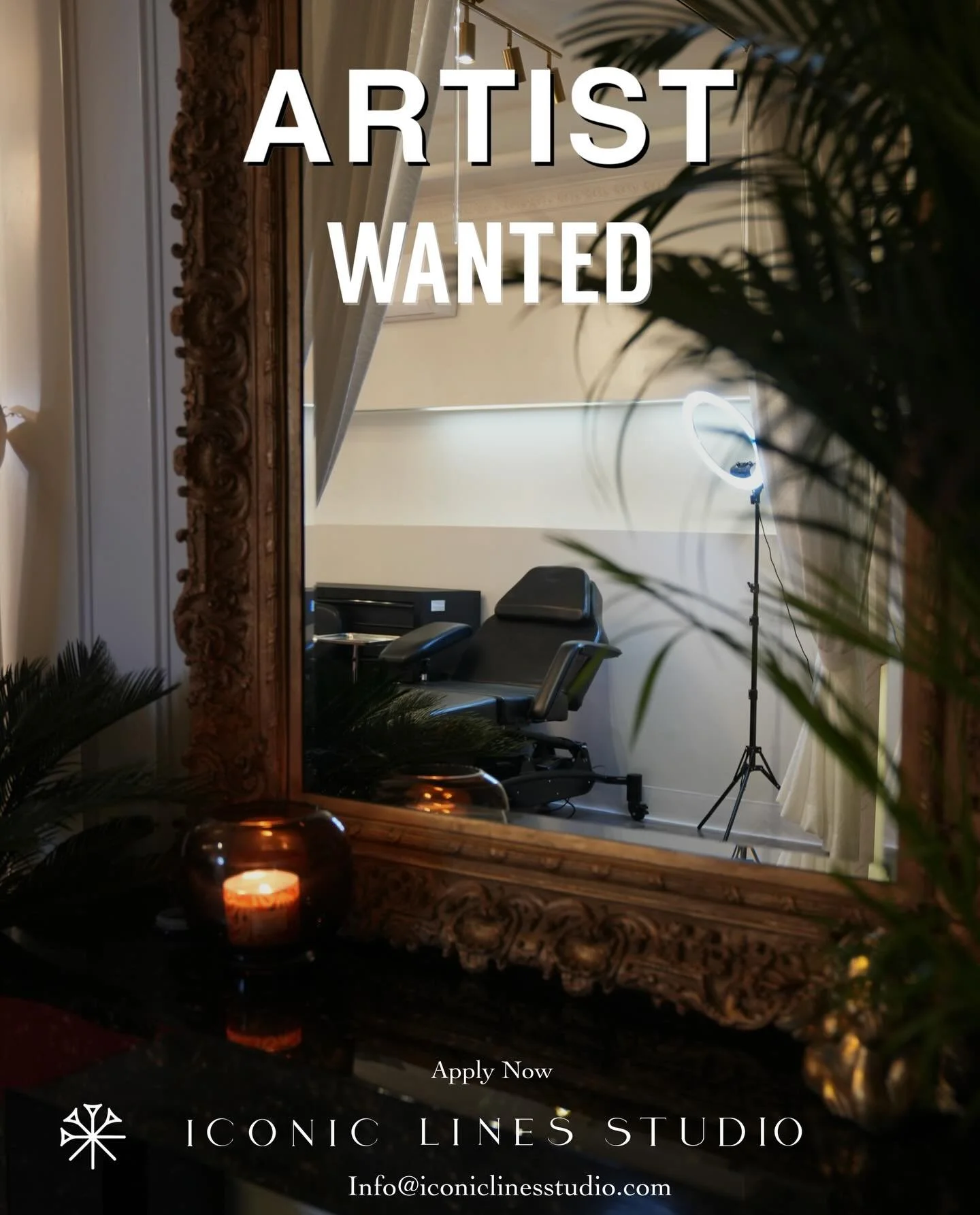 Gorgeous, tattoo studio located in the heart of downtown seeking talented professional full time fine line tattoo artist. Our studio is elegant and classy, and we strive to give clients the most comfortable experience possible. We have a very high em