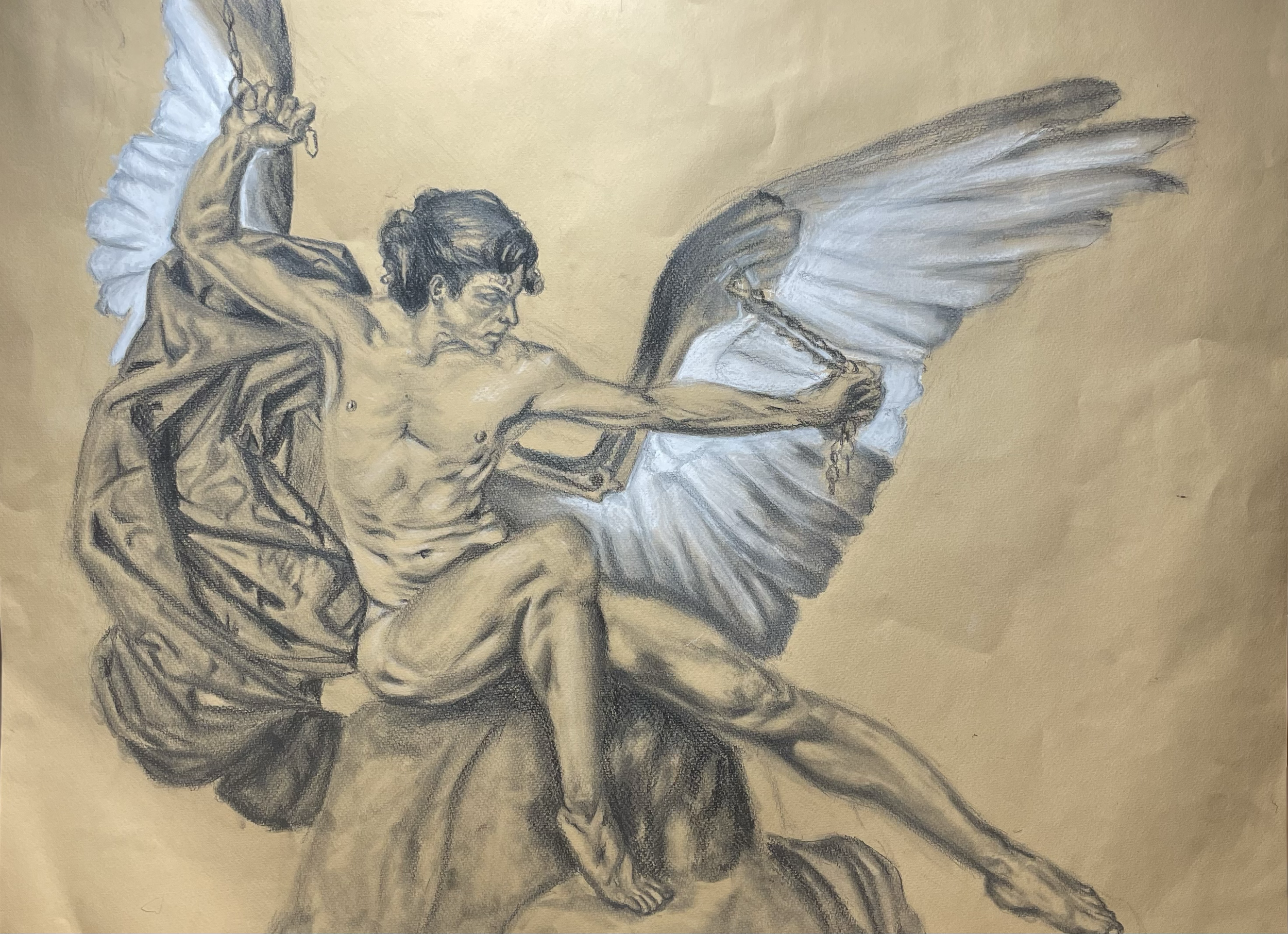 Roberto Ferri mastercopy , 18inx24in, Pencil on toned paper, 2025