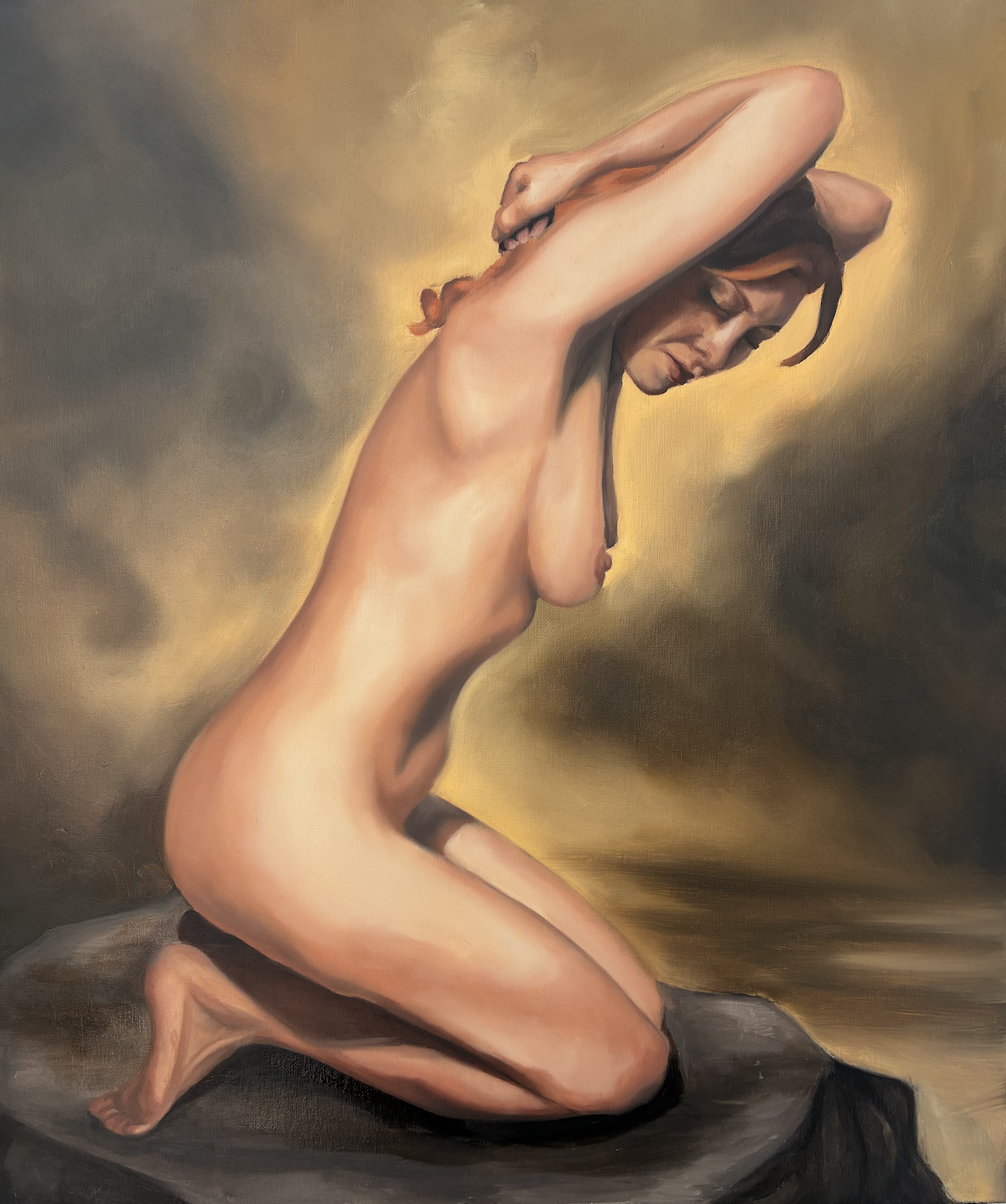 The love inside us surrenders in silence, 20in x 24in, Oil on canvas, 2026