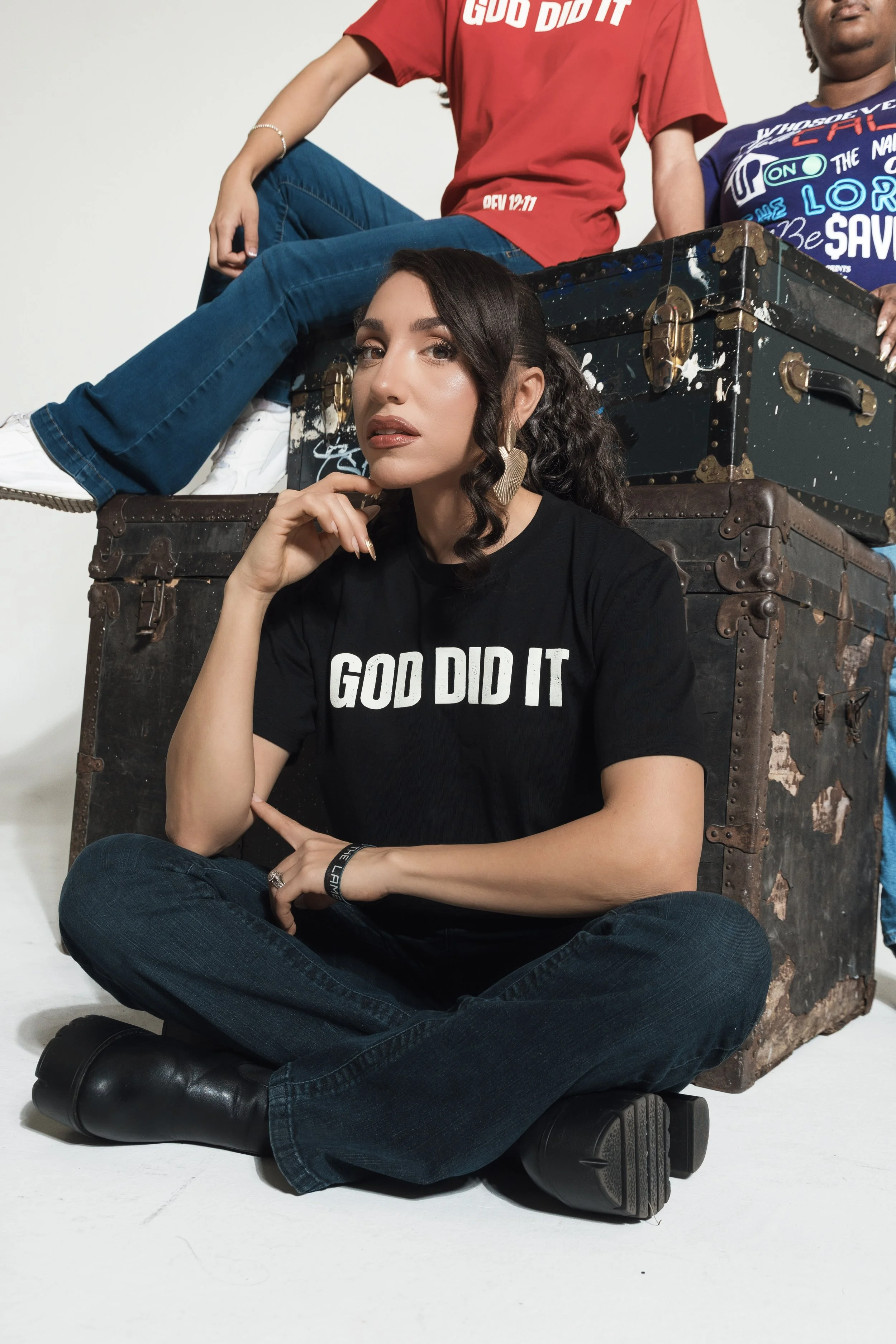 God Did It Testimony Tap Tee (Black)
