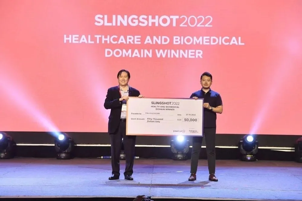 E3A Healthcare wins the runner-up biotech group winner at SLINGSHOT 2022 Grand Finals!