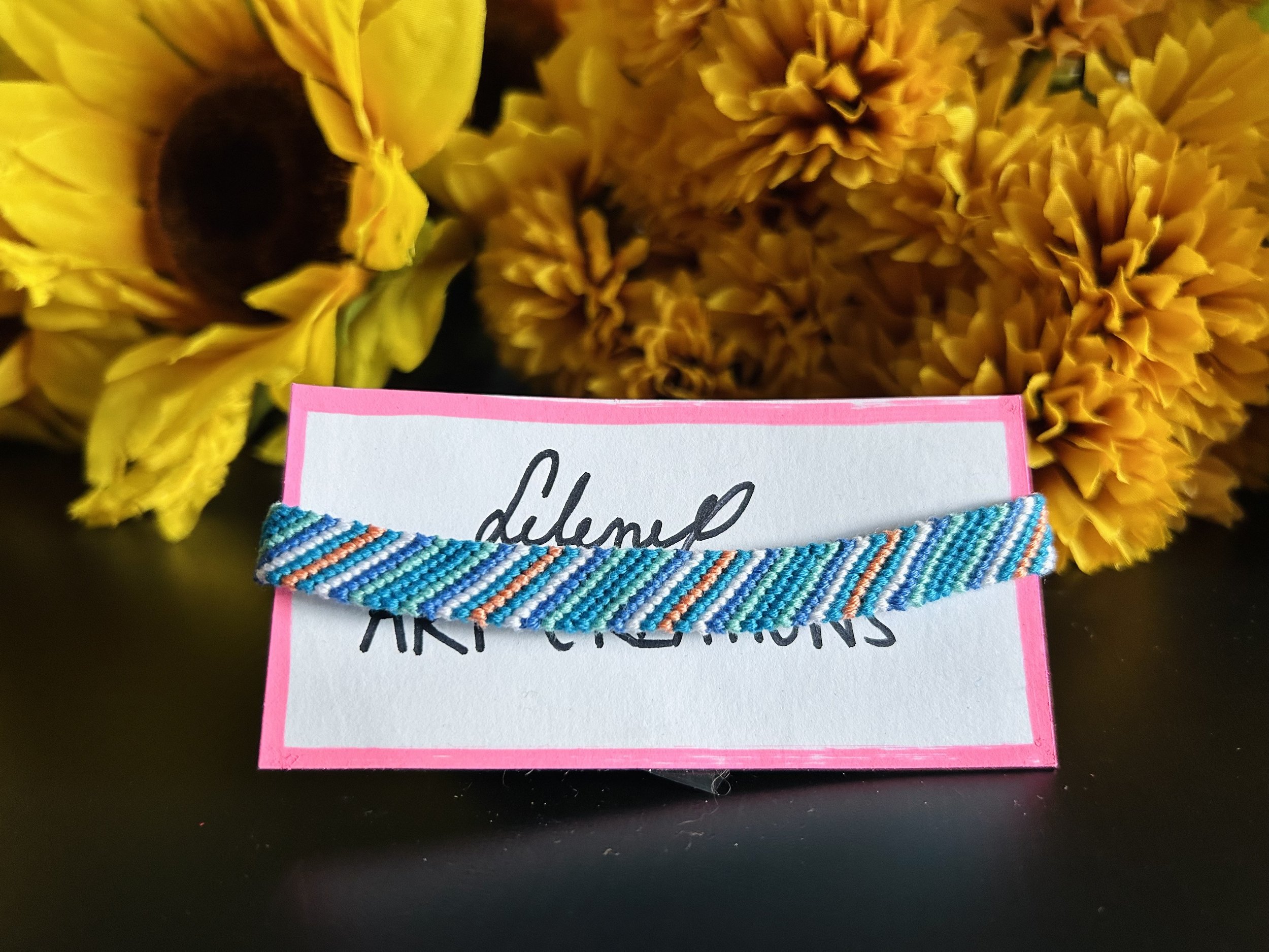Blues, Peach and White Bracelet