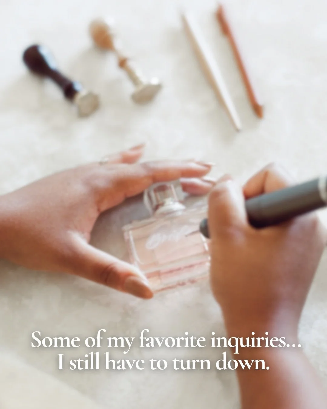 Some of my favorite inquiries are the ones I still have to turn down.

Not because I don&rsquo;t want to&mdash;but because the date is already booked.

As a live event calligrapher and engraver in Northern California, I take on a limited number of cl