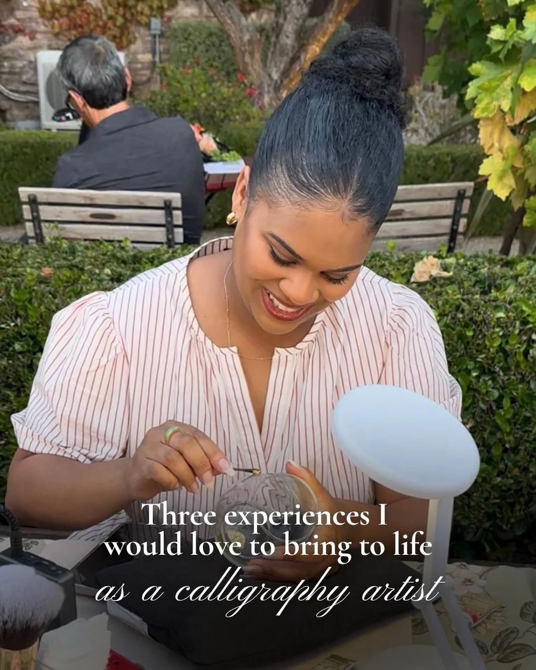 Three experiences I want to bring to life.

The kind people stop for, watch, and take home with them.

Tag a brand, realtor, or business you&rsquo;d love to see me work with 👀
_______ 

I&rsquo;m Jairius, a Northern California calligrapher + event a
