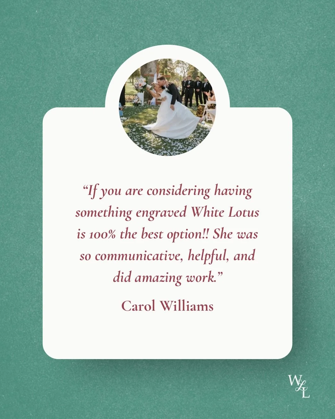 If you&rsquo;re considering something engraved for your wedding, let this be your sign.

I&rsquo;ve had brides ask for hair clips, place cards, favors, and everything in between, and the answer is always the same: if it can hold a name or a date, I c