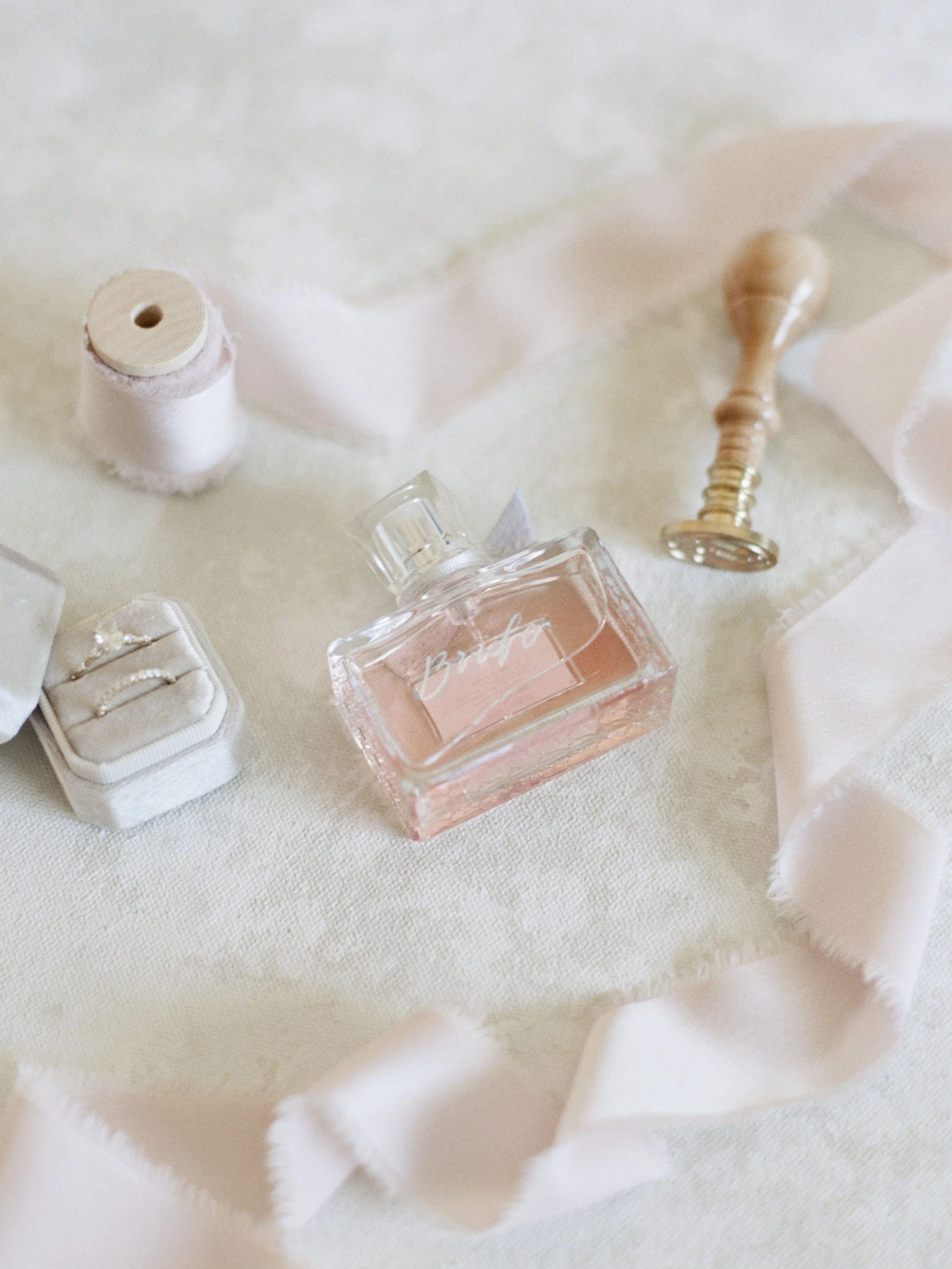 White Lotus Lettering - Modesto and Northern California Engraver, Calligrapher and Live Event Artist - Dior perfume bottle engraving for bride