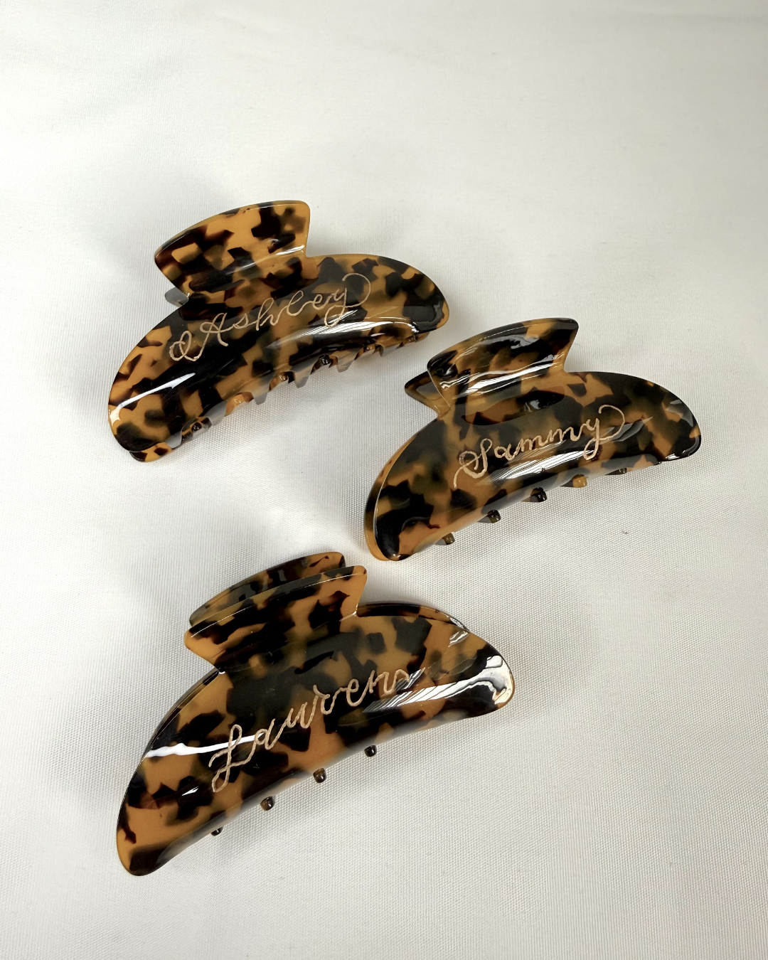 Engraved Claw Clips | Bridesmaid gift ideas | Bachelorette gift ideas | Wedding favorsr ideas | Modesto, Lodi, Bay Area and Northern California Calligrapher 