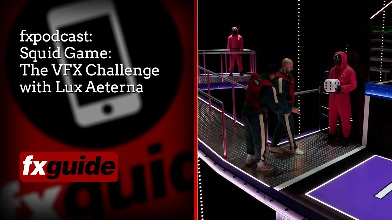 fxpodcast featuring a still from Squid Game: The Challenge
