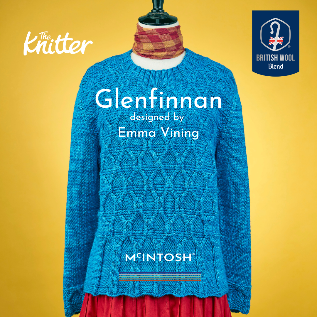 Glenfinnan sweater from The Knitter Magaizine issue 192, knitted in McIntosh Fabulous DK Yarn