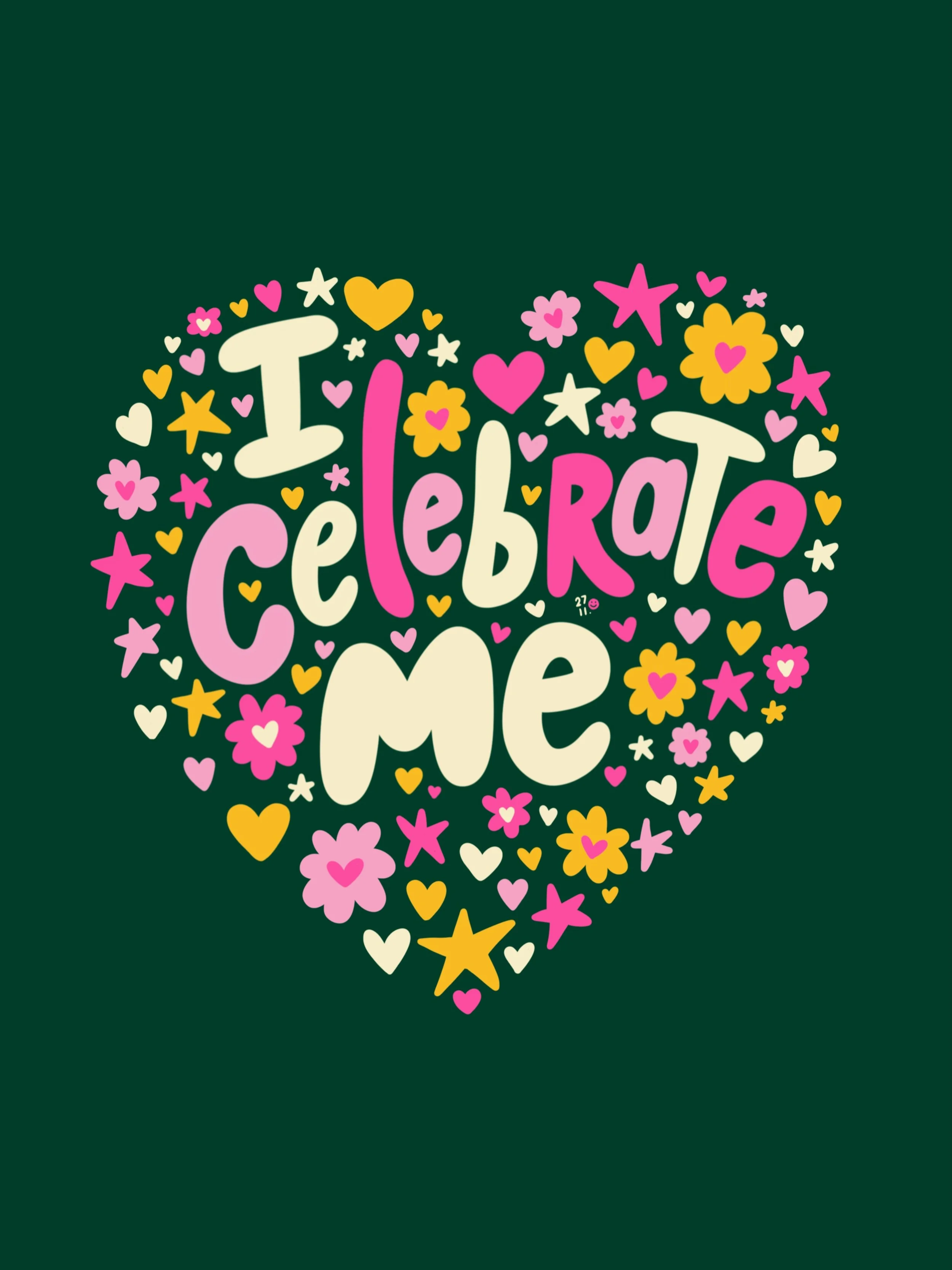 When was the last time we celebrated ourselves?! 👏 We don&rsquo;t need any big reason, just because is more than enough 🏄&zwj;♀️✨🪩 #celebrateme #lettering #loveyoself
