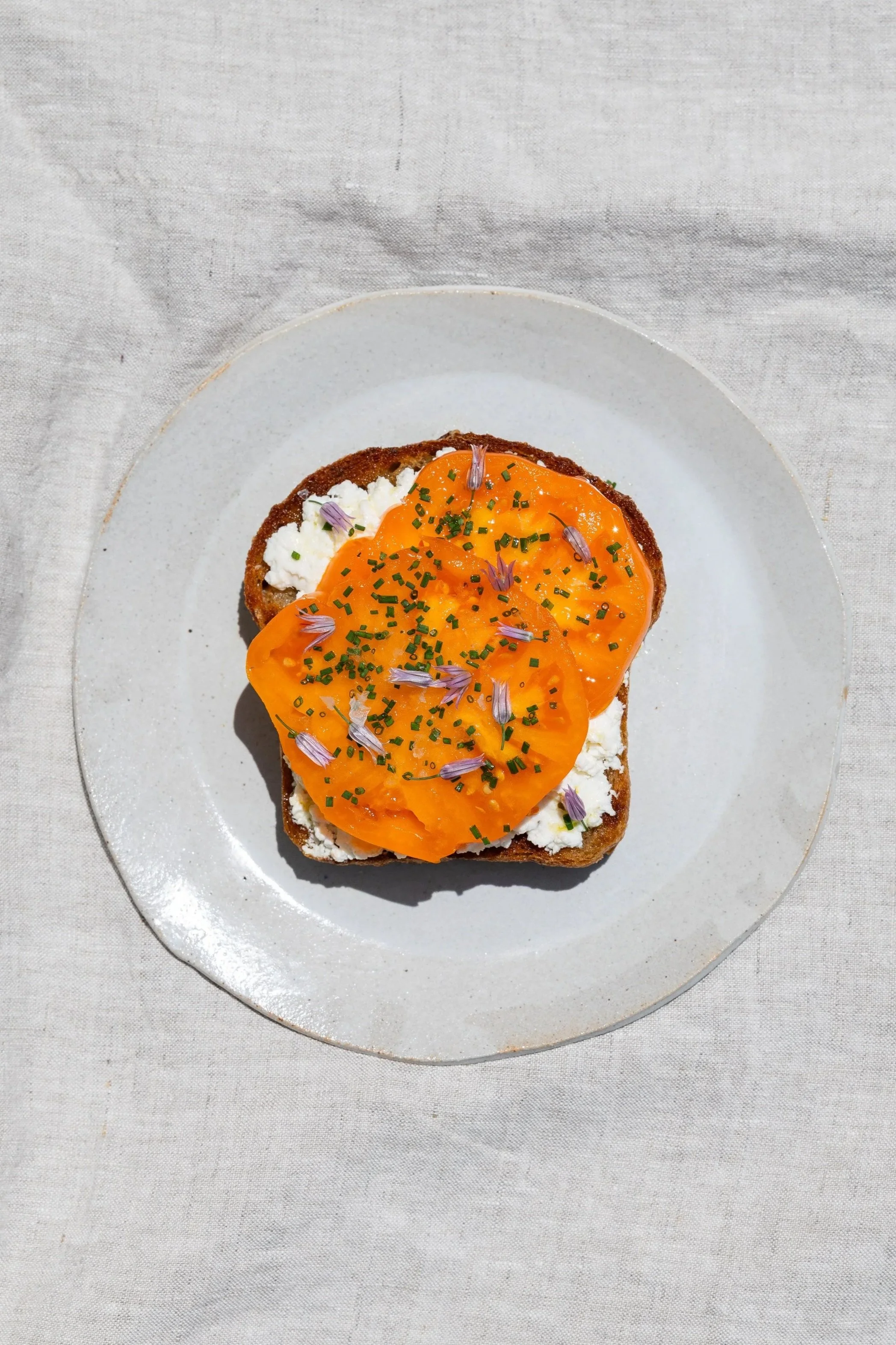 Golden Tomato Toast