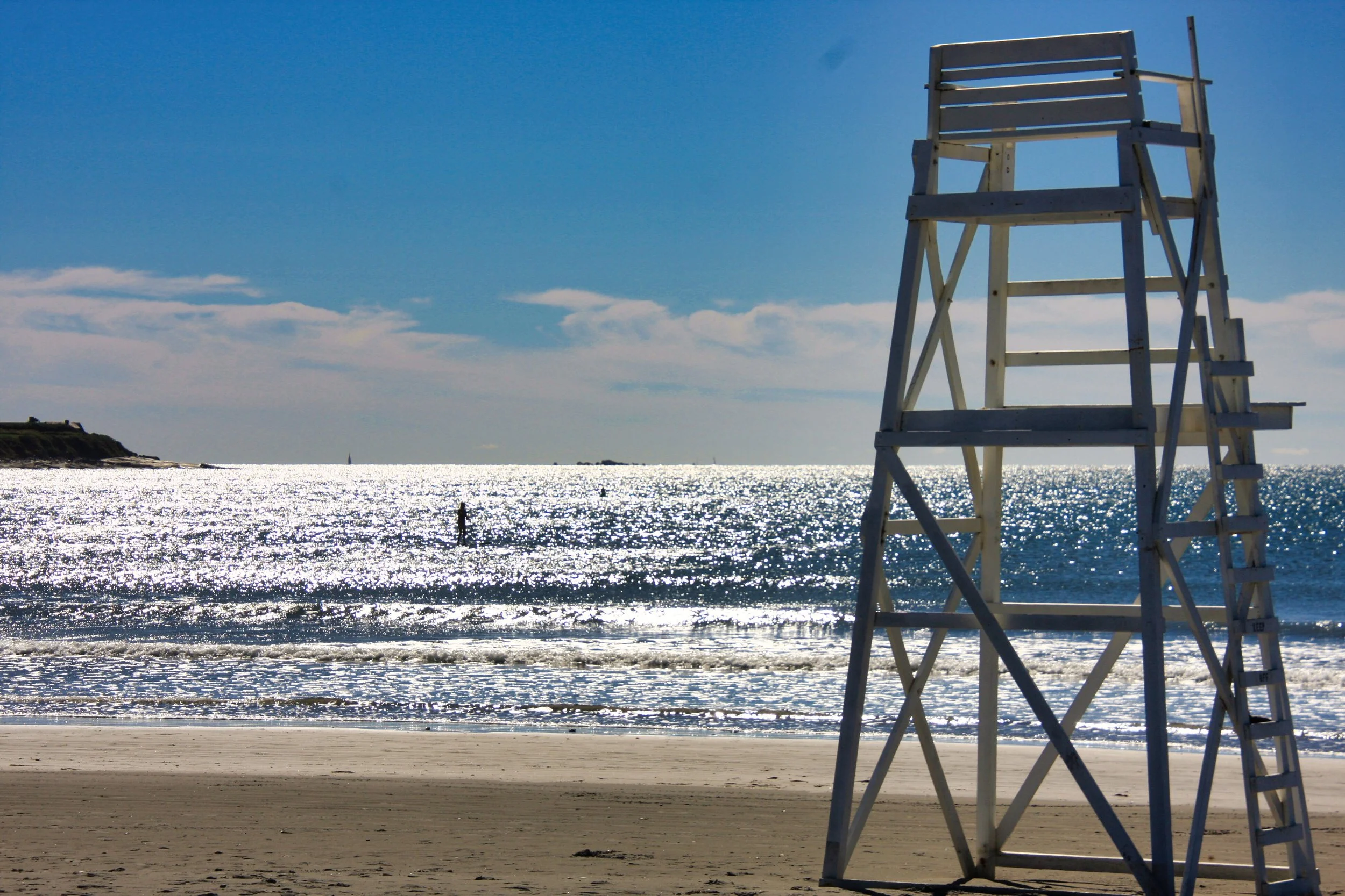 Boarders at Easton's Beach by Peter MacInnis