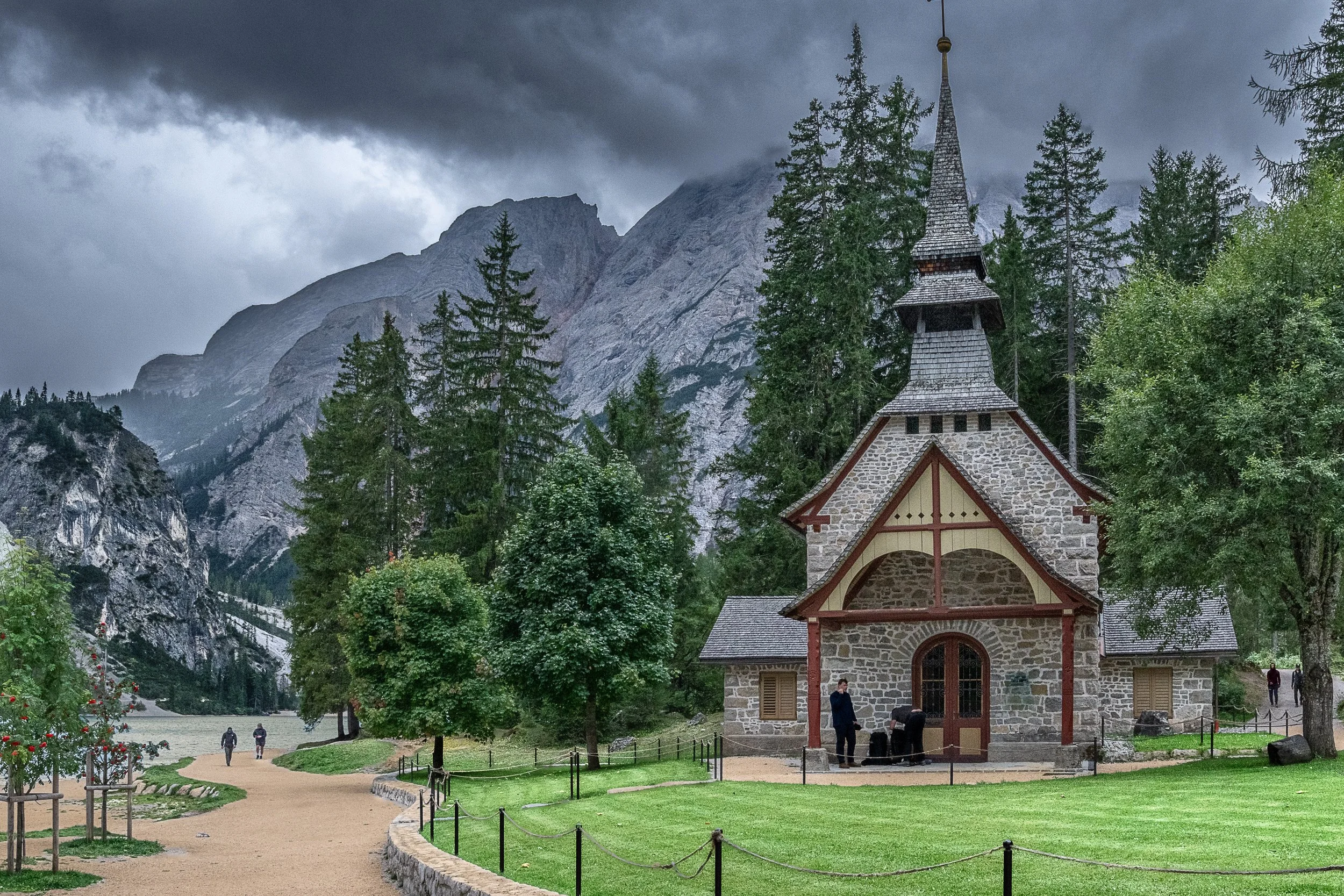 Chapel on Largo di Braies (Italian Dolomites) by Jeffrey Reynolds