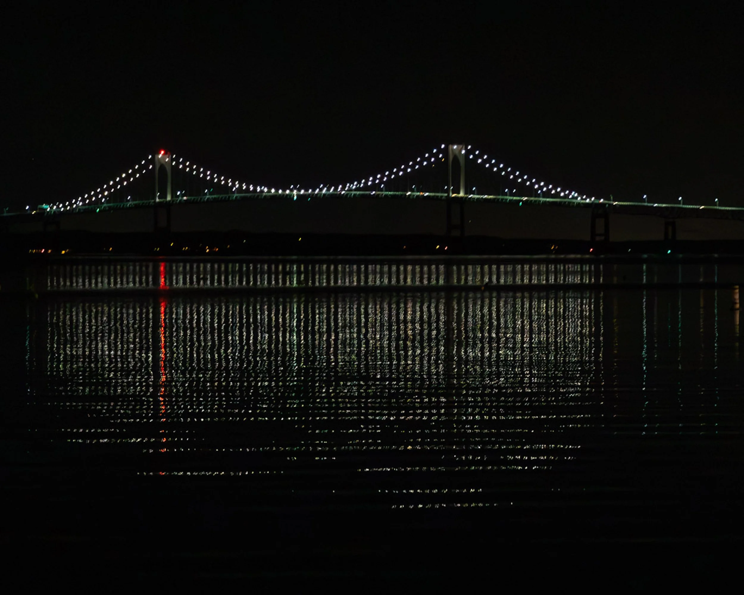 Newport Bridge - Night by Jack Heller
