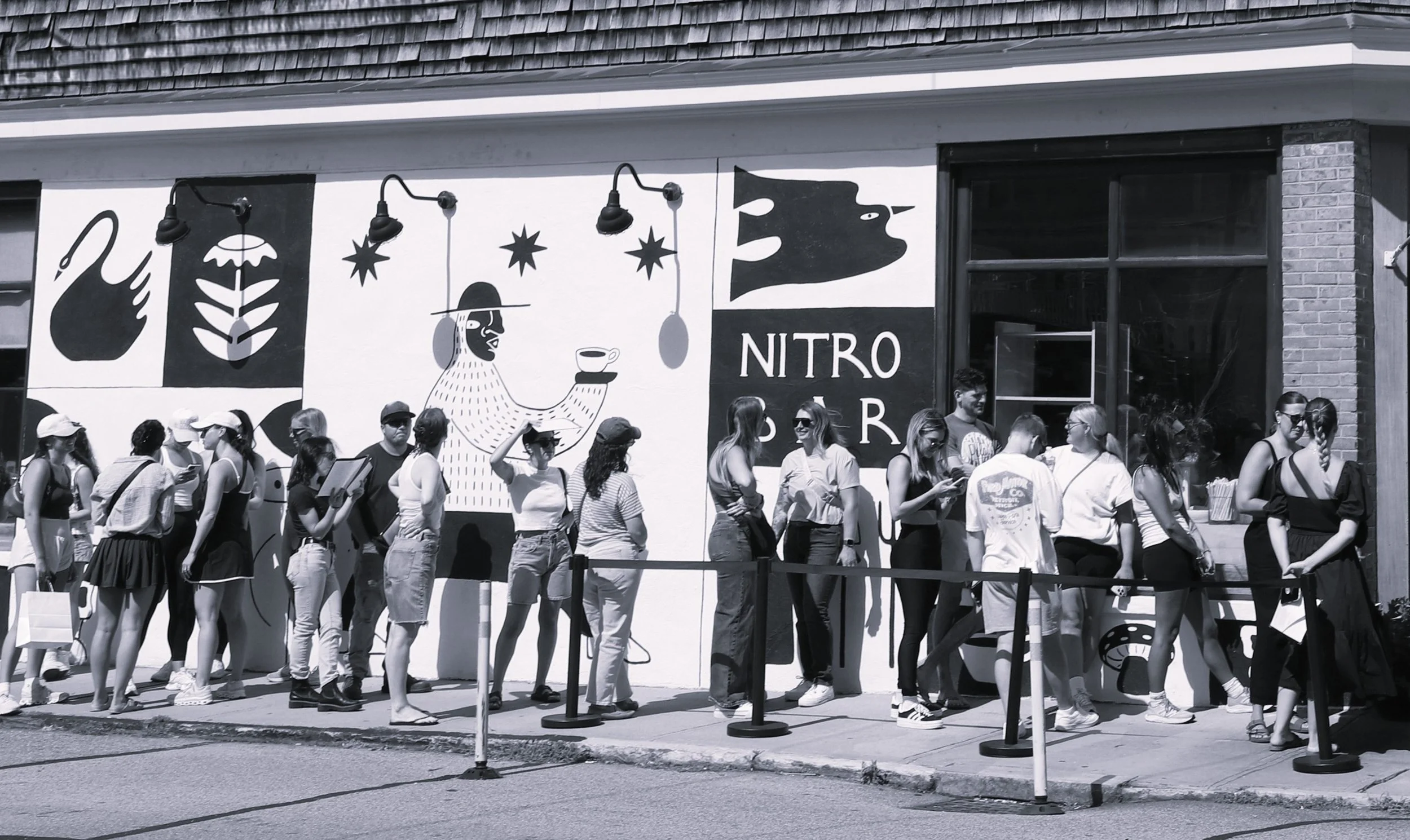 In the Queue for Morning Coffee by Marilyn Moffatt