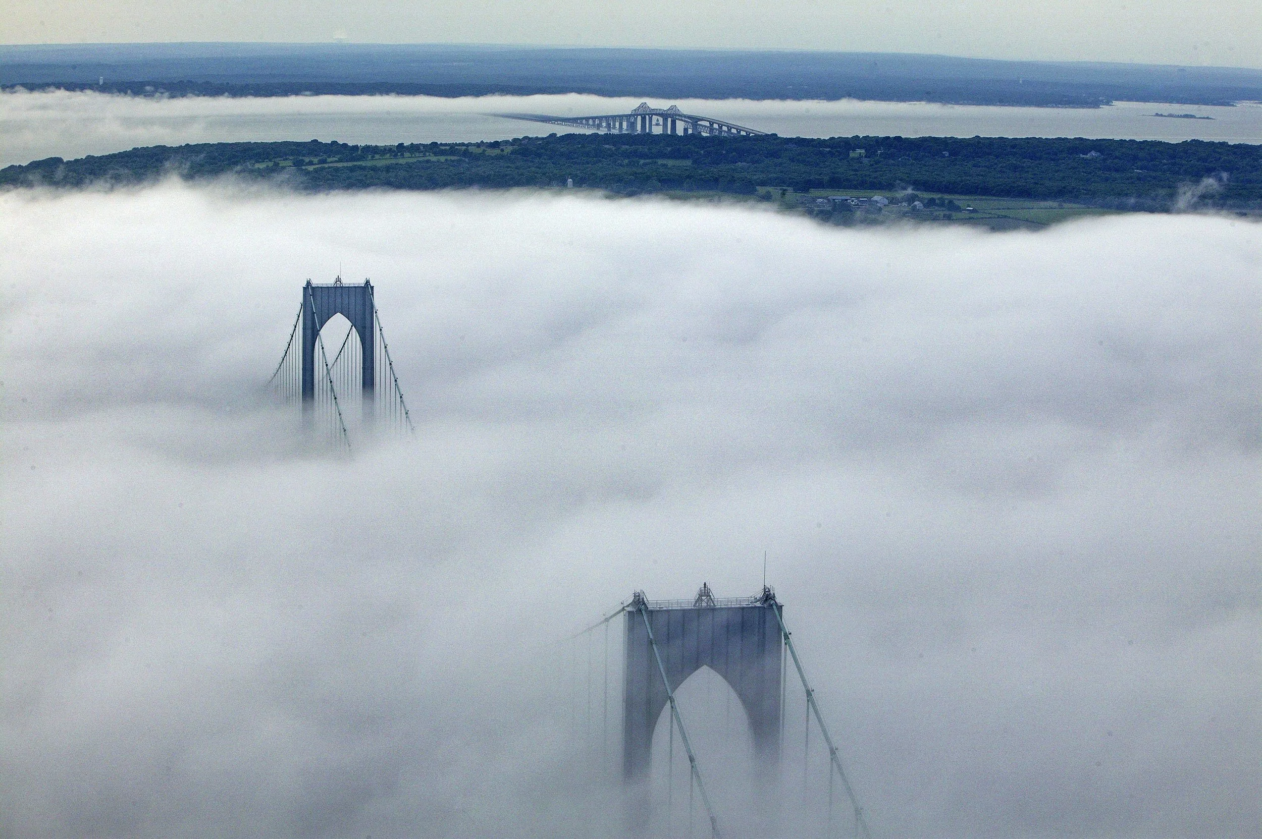 Claiborne Pell Newport Bridge and Old Jamestown Verrazzano 
Bridge by Daniel Forster