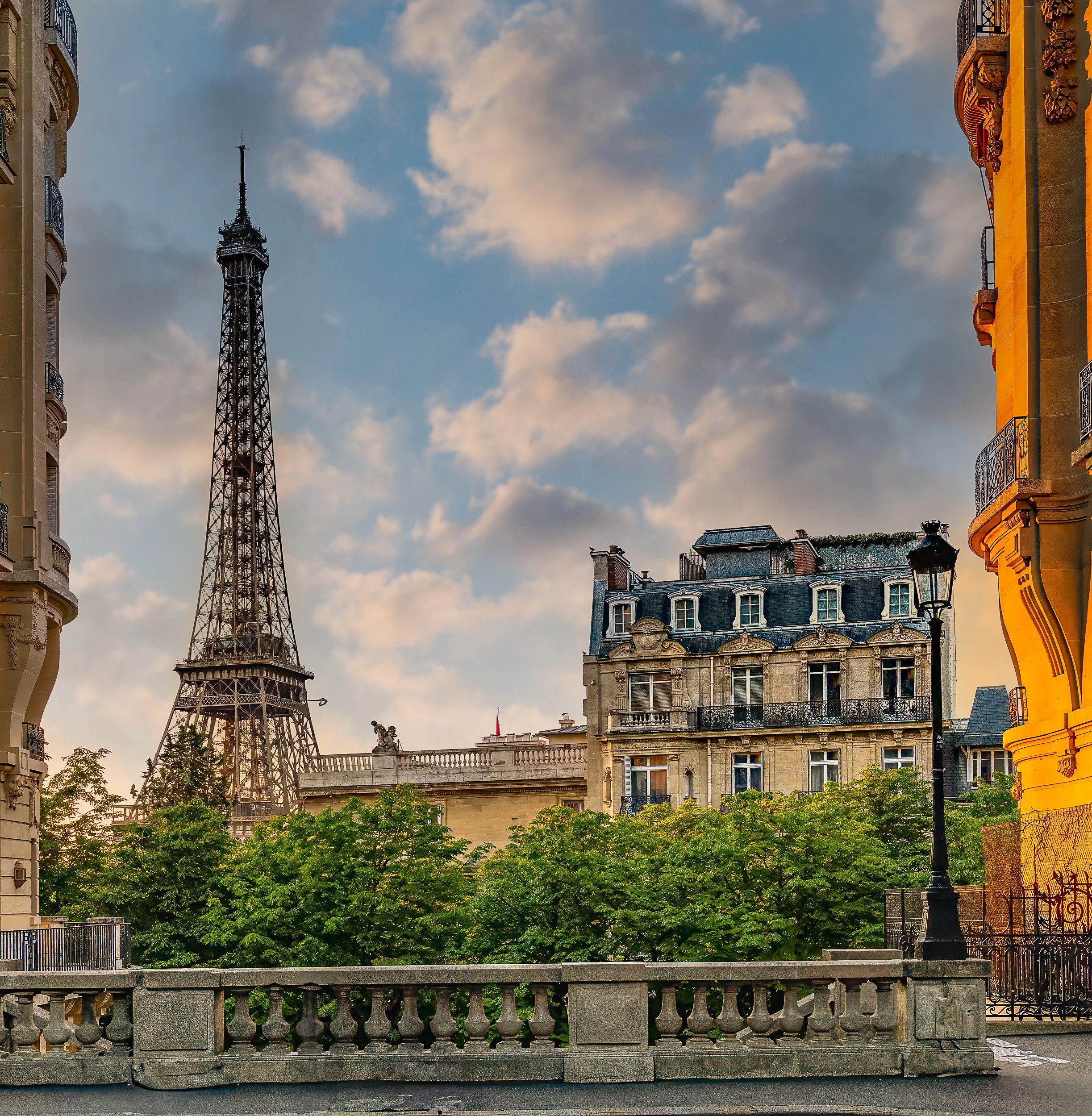 A Beautiful Morning at Eiffel Tower (Paris) by Nancy Tynan