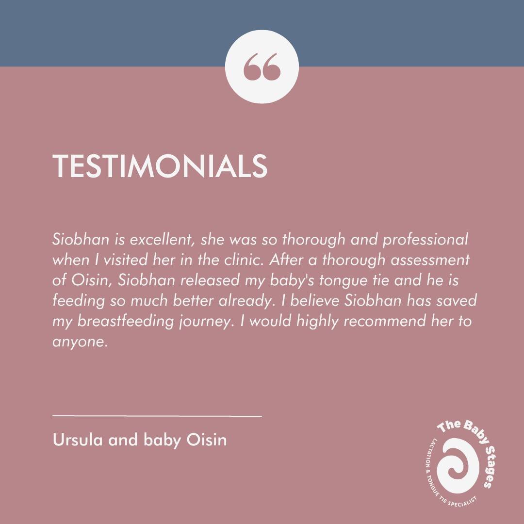 I absolutely love reading testimonials like this one... If you need any help with your baby, or if you are struggling with your breastfeeding journey, DM me today.

##breastfeeding #thebabystages #newborn #tonguetiebabies #newborncaretraining #siobha