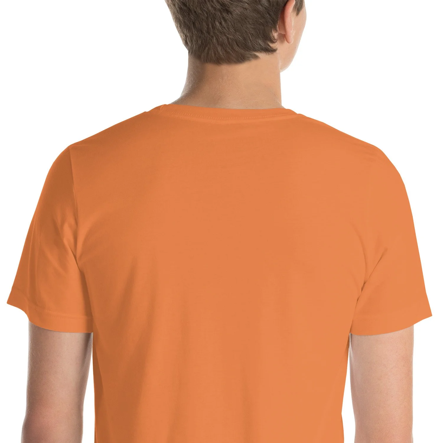 Template Neon Orange Tee Orange T-shirt Mock Front Back View Stock