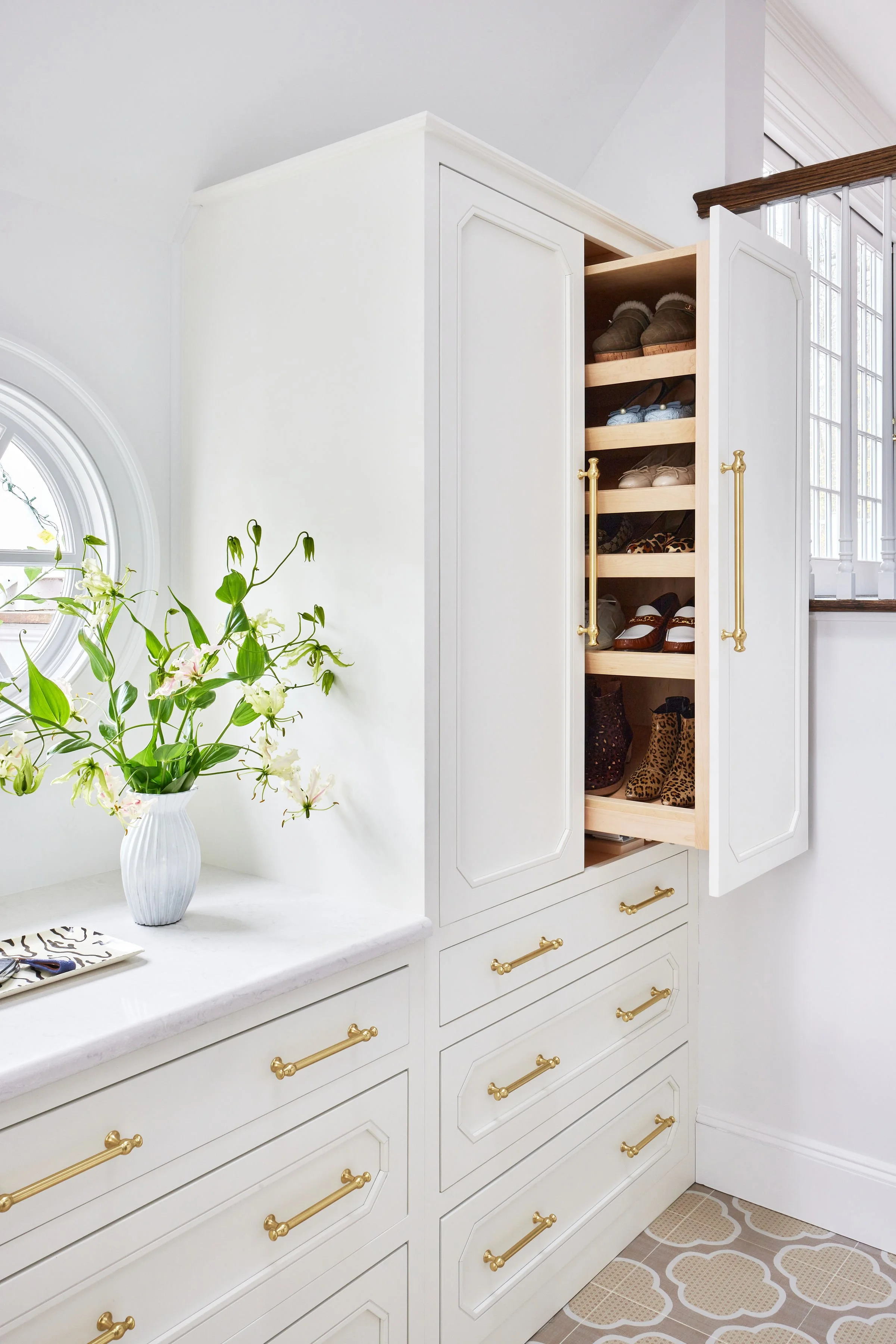 Entry, Custom Cabinetry, Parker Bowie Larson, Interior Design, Laurel Hollow, Photography by Julia D'Agostino