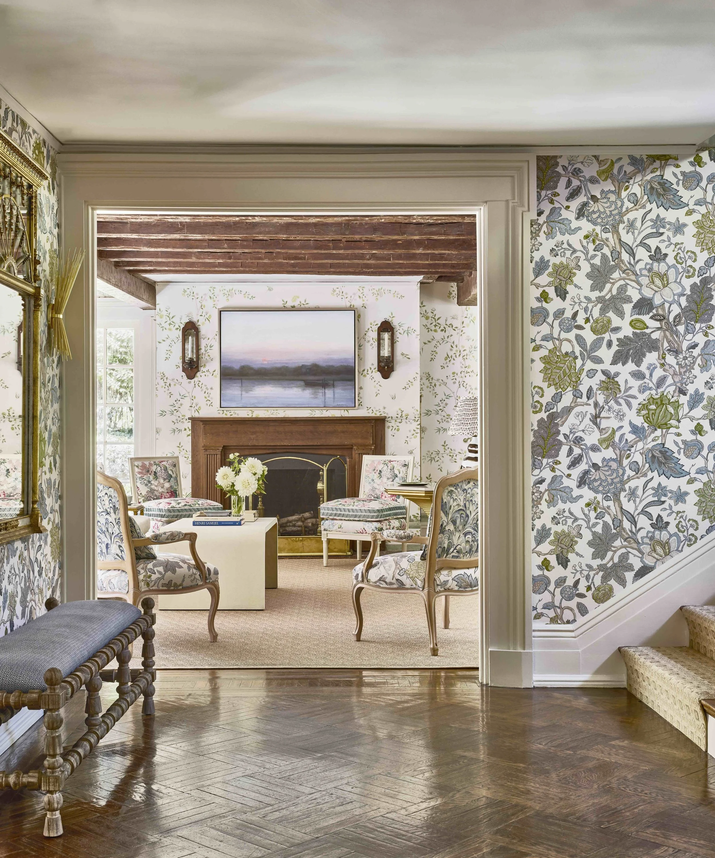 Living Room, Locust Valley, Parker Bowie Larson, Interior Design, Photography by Lee Jofa