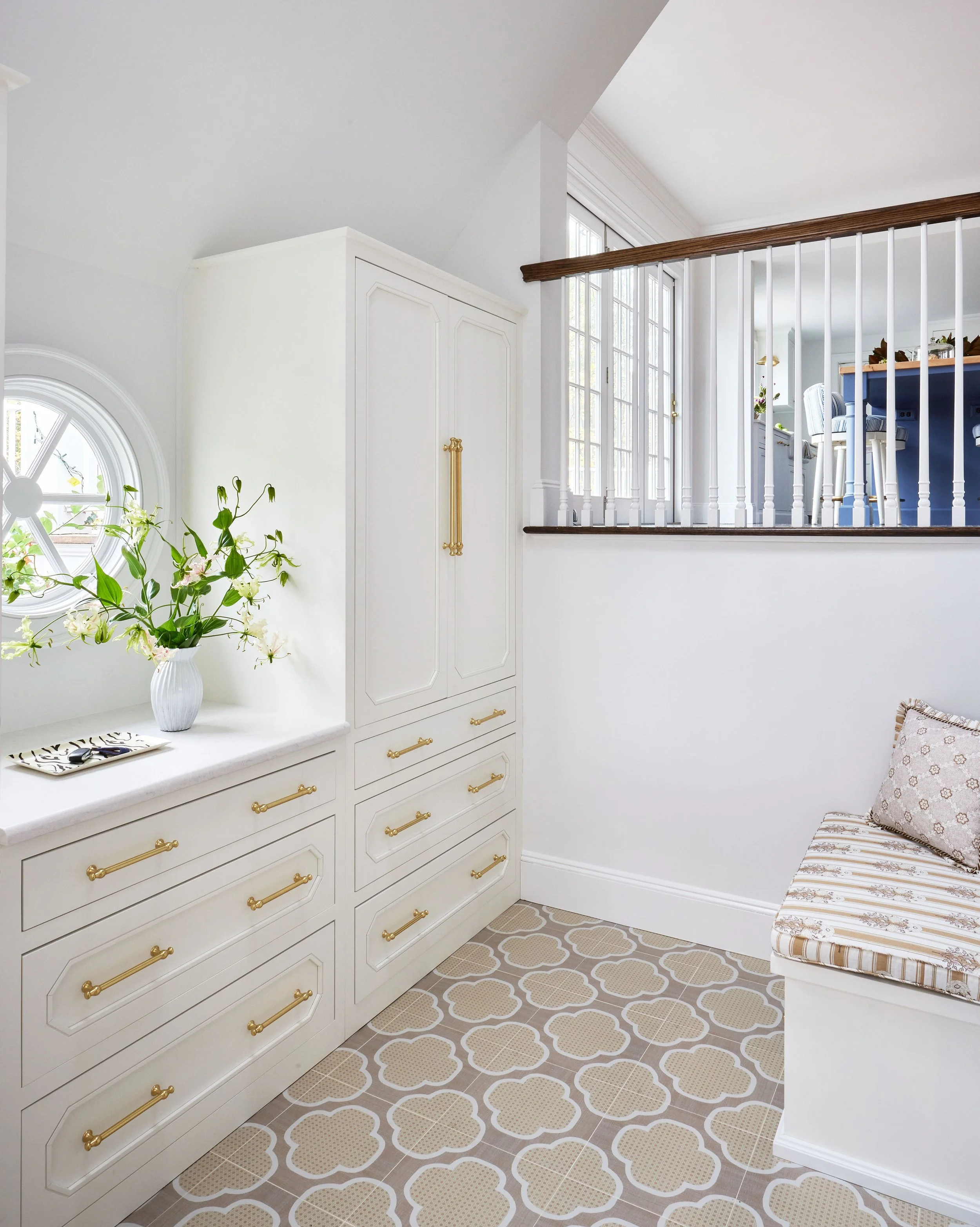Entry, Custom Cabinetry, Parker Bowie Larson, Interior Design, Laurel Hollow, Photography by Julia D'Agostino