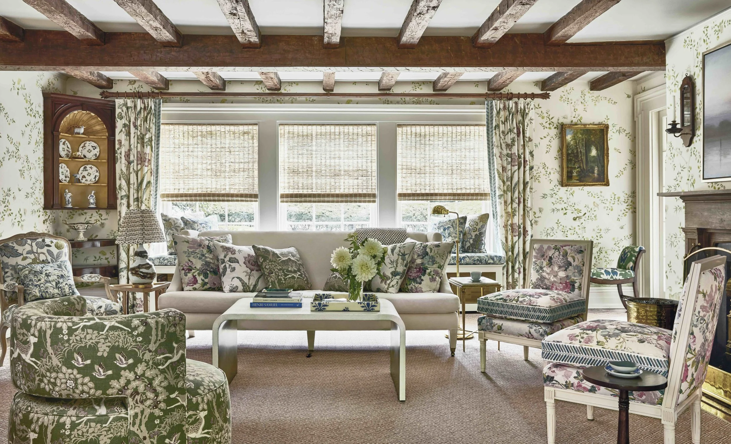 Living Room, Locust Valley, Parker Bowie Larson, Interior Design, Photography by Lee Jofa