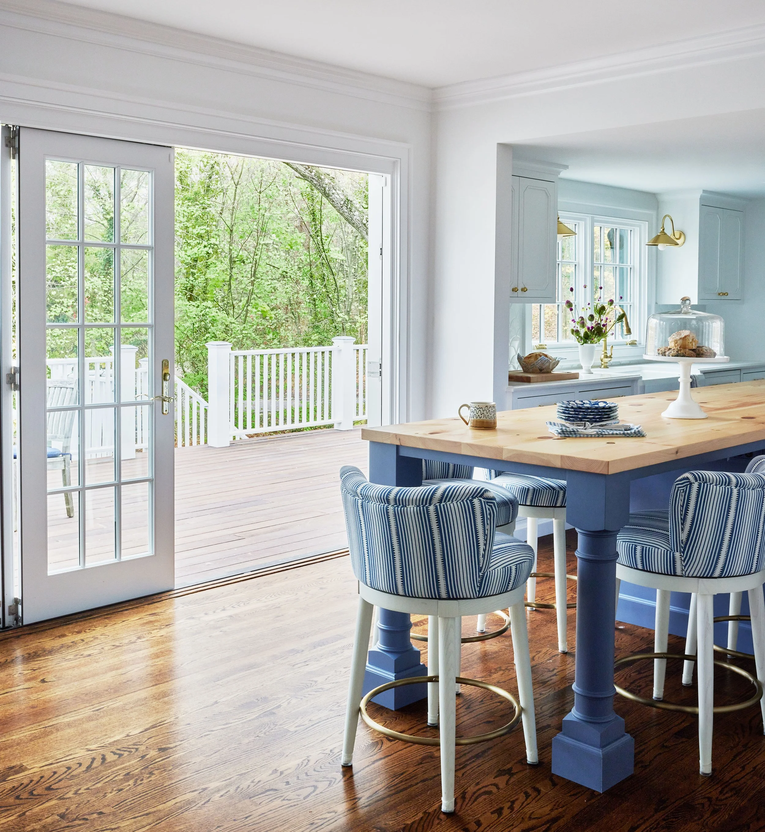 Kitchen, Dining Area, Kitchen Island, Counter Stools, Parker Bowie Larson, Interior Design, Laurel Hollow, Photography by Julia D'Agostino