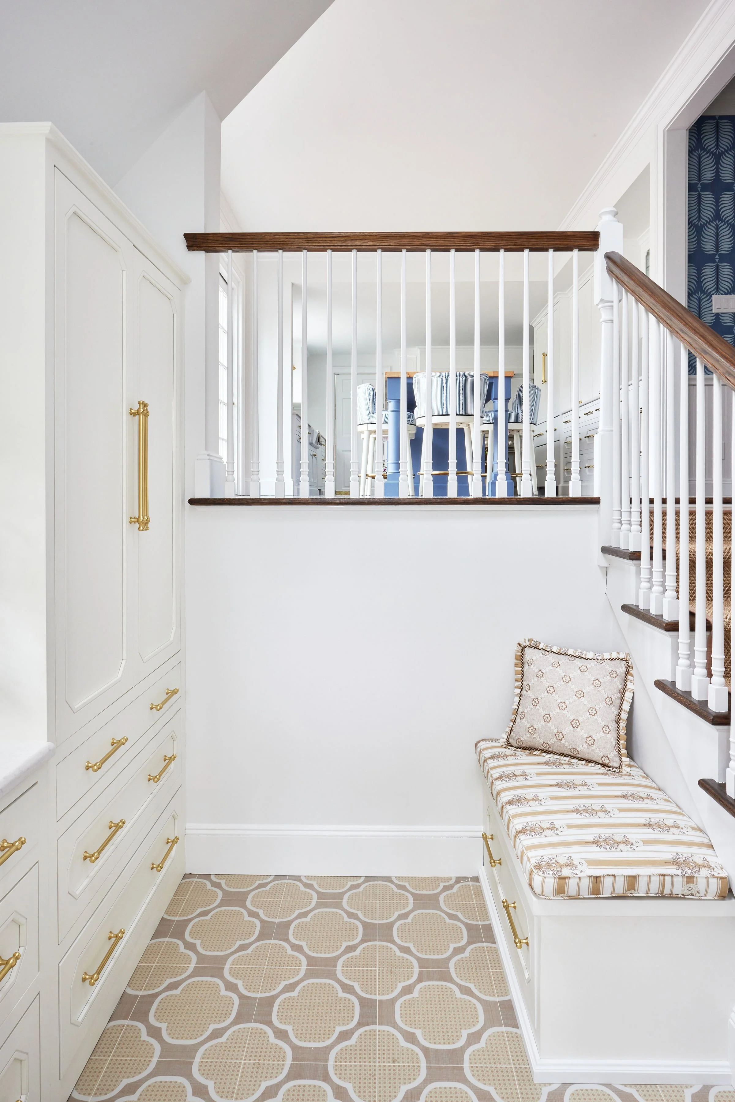 Entry, Custom Cabinetry, Parker Bowie Larson, Interior Design, Laurel Hollow, Photography by Julia D'Agostino