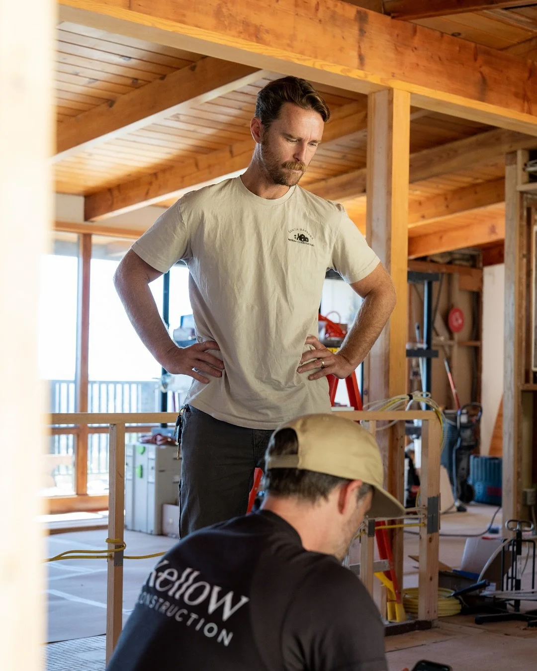 A glimpse into the team collaboration required during design detailing and layout decisions.  On this particular project the finish details are being built in the rough phase where tolerances need to be perfect and thought-through. 📷 - @photogenic.e