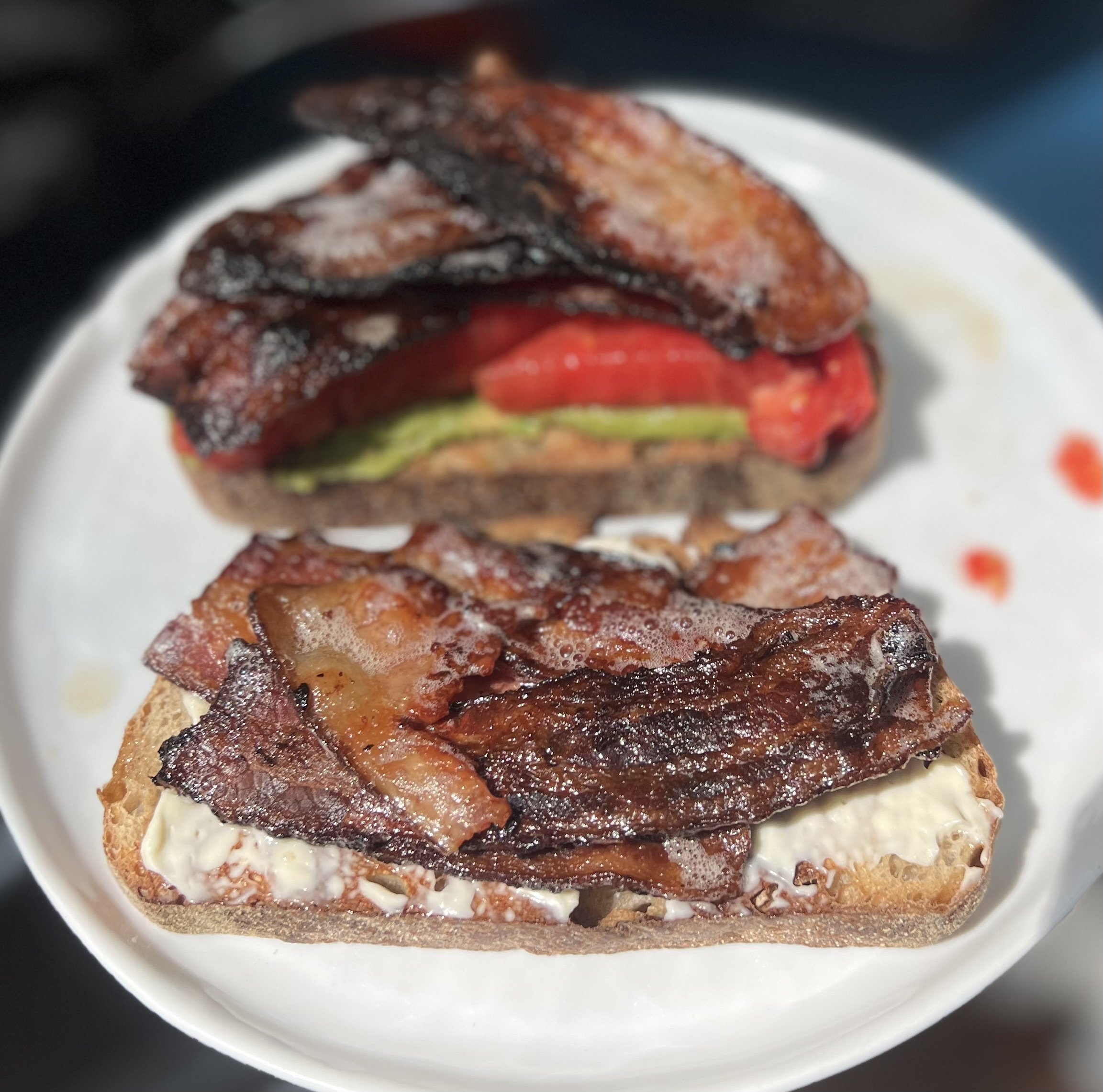 Bacon Guacamole Tomato Sandwich