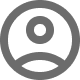 Stylized icon of a user avatar in gray color.