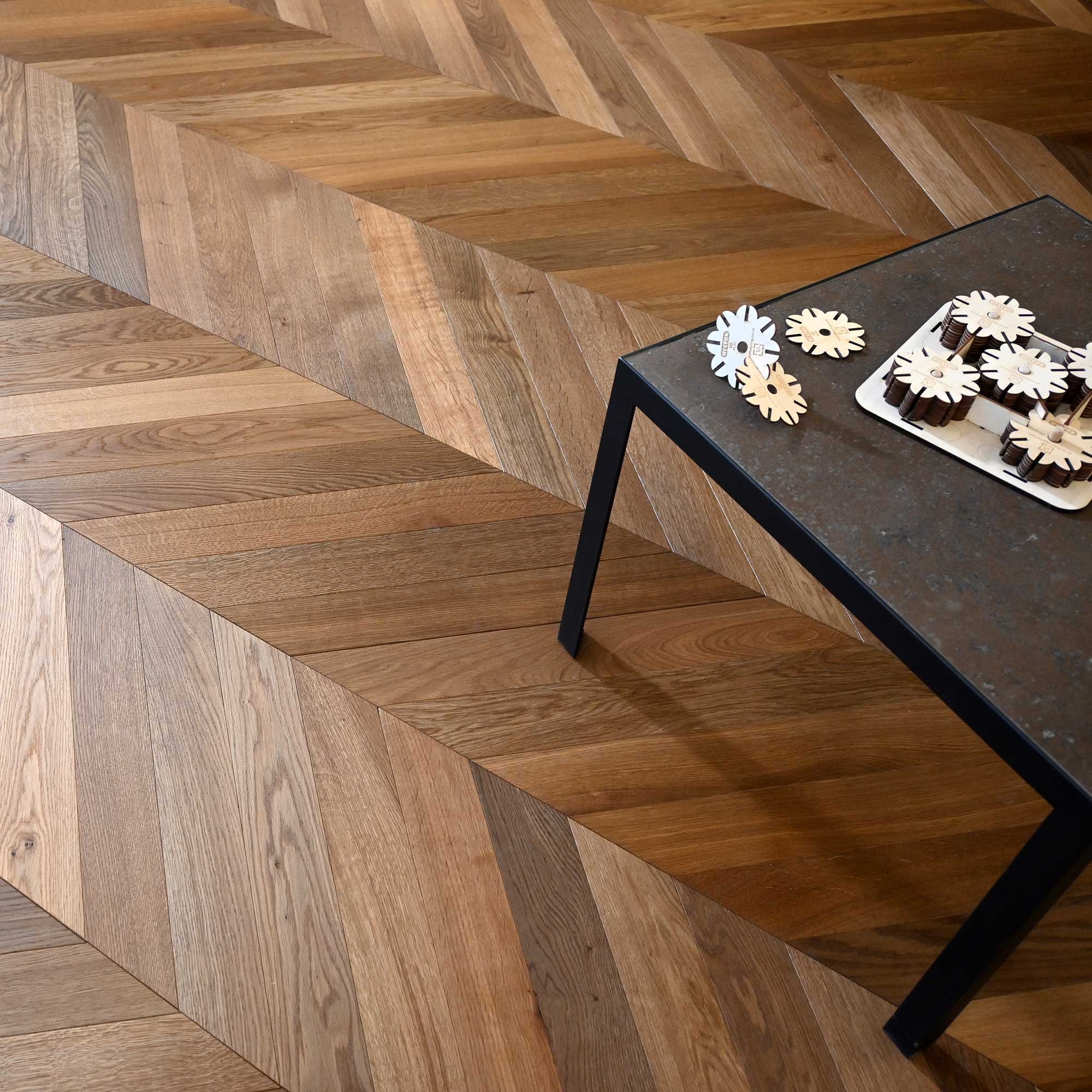 V4 CV106 Thermo Oak Chevron | Available to purchase from The Floor Collection