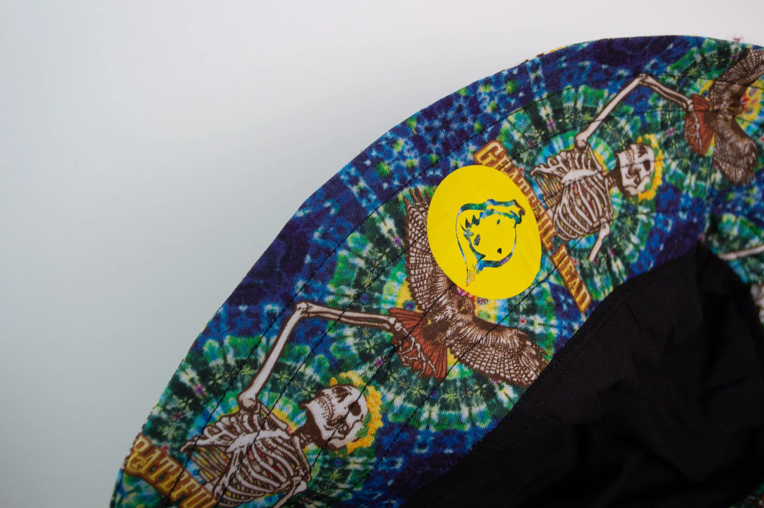 Gypsy Rose Grateful Dead One of a kind Handmade Guatemalan Patchwork Bucket Hat Gherri Cotton & Hemp Patchwork Sun Hat | Tonal Grateful Dead  main image 3