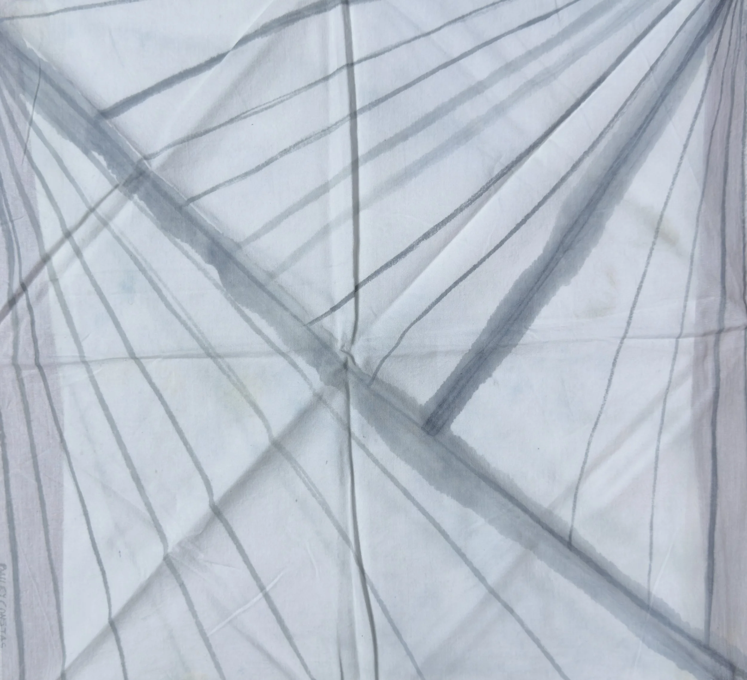 Light Blue Lines: Natural Dyed Cotton Bandana