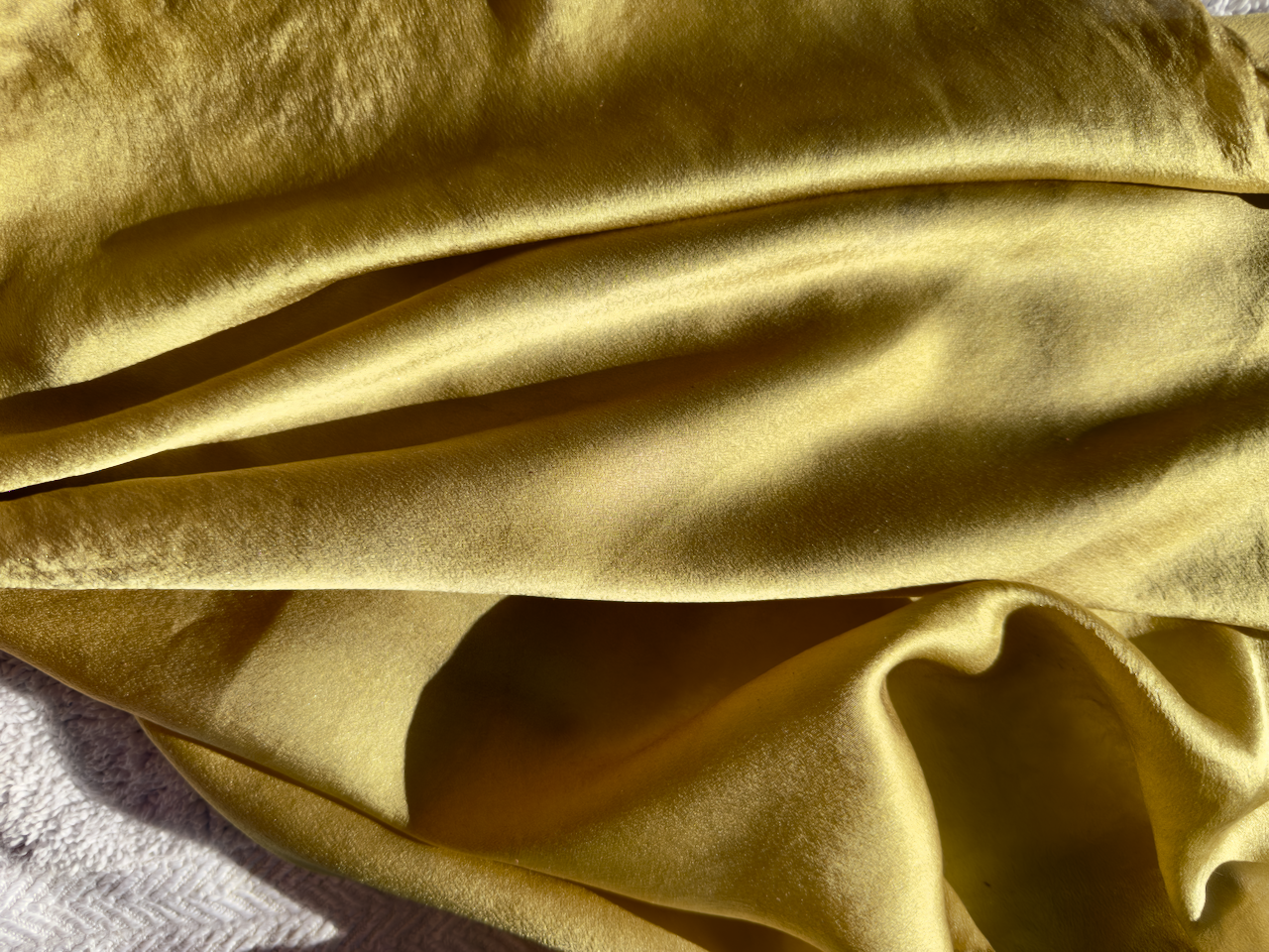 Sunshine Yellow: Natural Dyed Silk Scarf