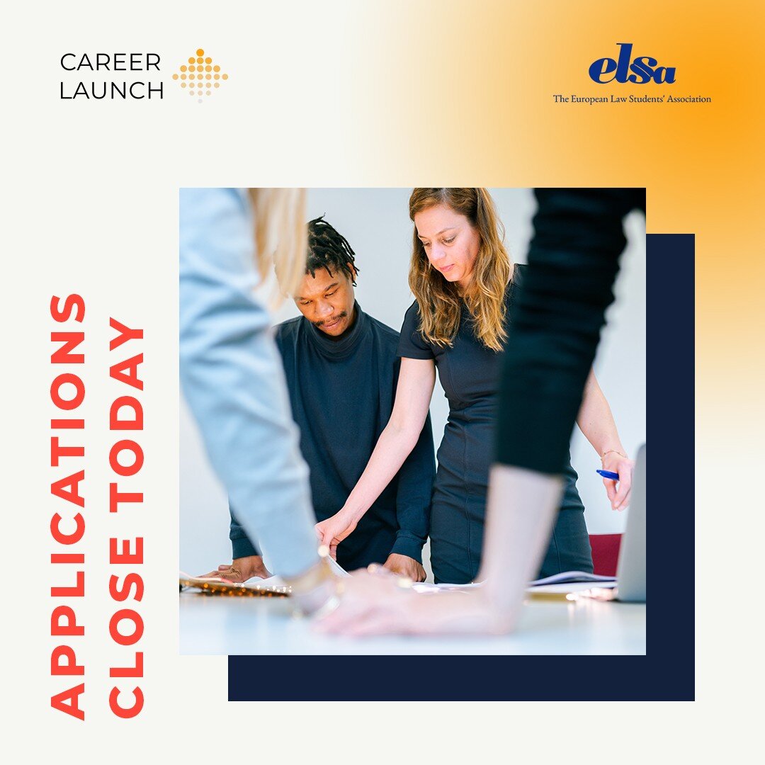 The application period for Career Launch closes today. Last chance to apply for a project that will help you gain new skills for your professional career. 

Don't miss this opportunity and apply at careerlaunch.elsa.org 🚀