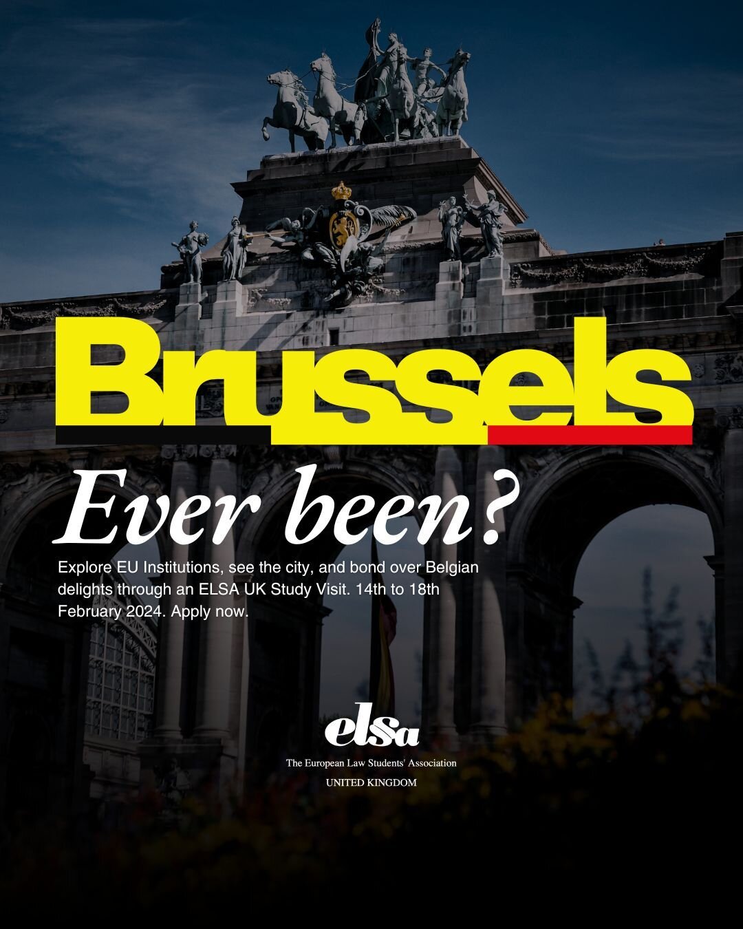 Join ELSA UK this February for an exciting trip to Brussels! 🇧🇪 Dive into the heart of the EU with a study visit that's not just a learning journey but a fantastic chance to network with the ELSA community. ✨

Choose your perfect package for this t