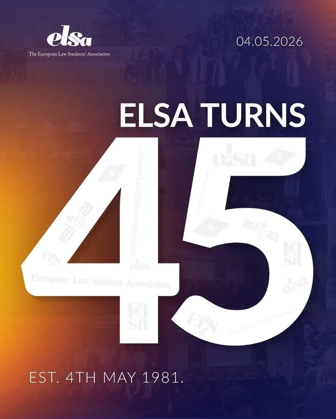 THE 45TH ANNIVERSARY OF THE EUROPEAN LAW STUDENTS&rsquo; ASSOCIATION!

For 45 years, this network has brought together law students and young lawyers across 41 countries, creating countless opportunities to learn, connect, and grow beyond borders.

D