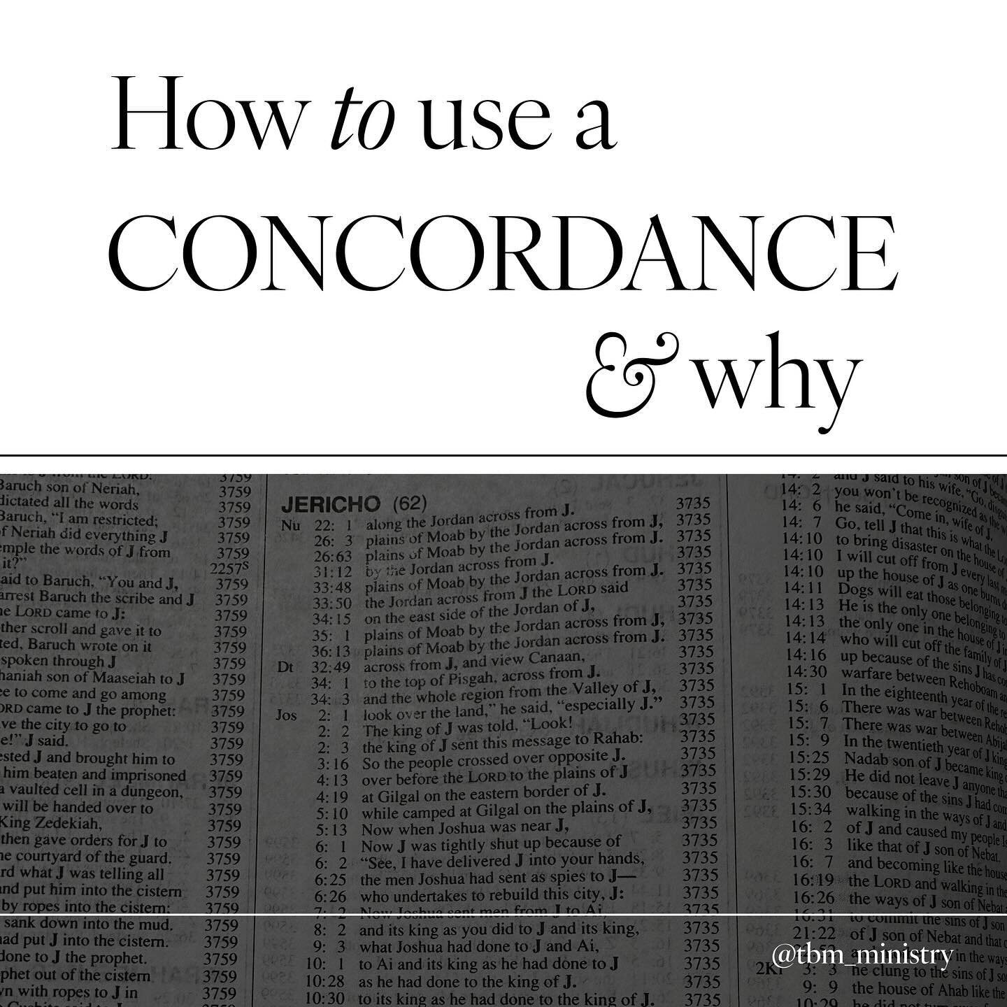 The concordance is a handy tool for all of you who are reading the Bible in a year. Check out our latest blog on the website for more details.

Before you go, tell us what word you&rsquo;ve recently looked up in a concordance.