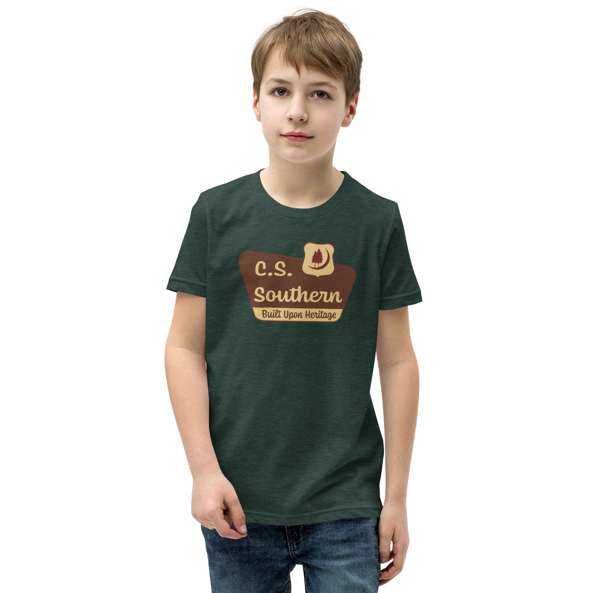 youth-staple-tee-heather-forest-front-647ddedacf72d.jpg