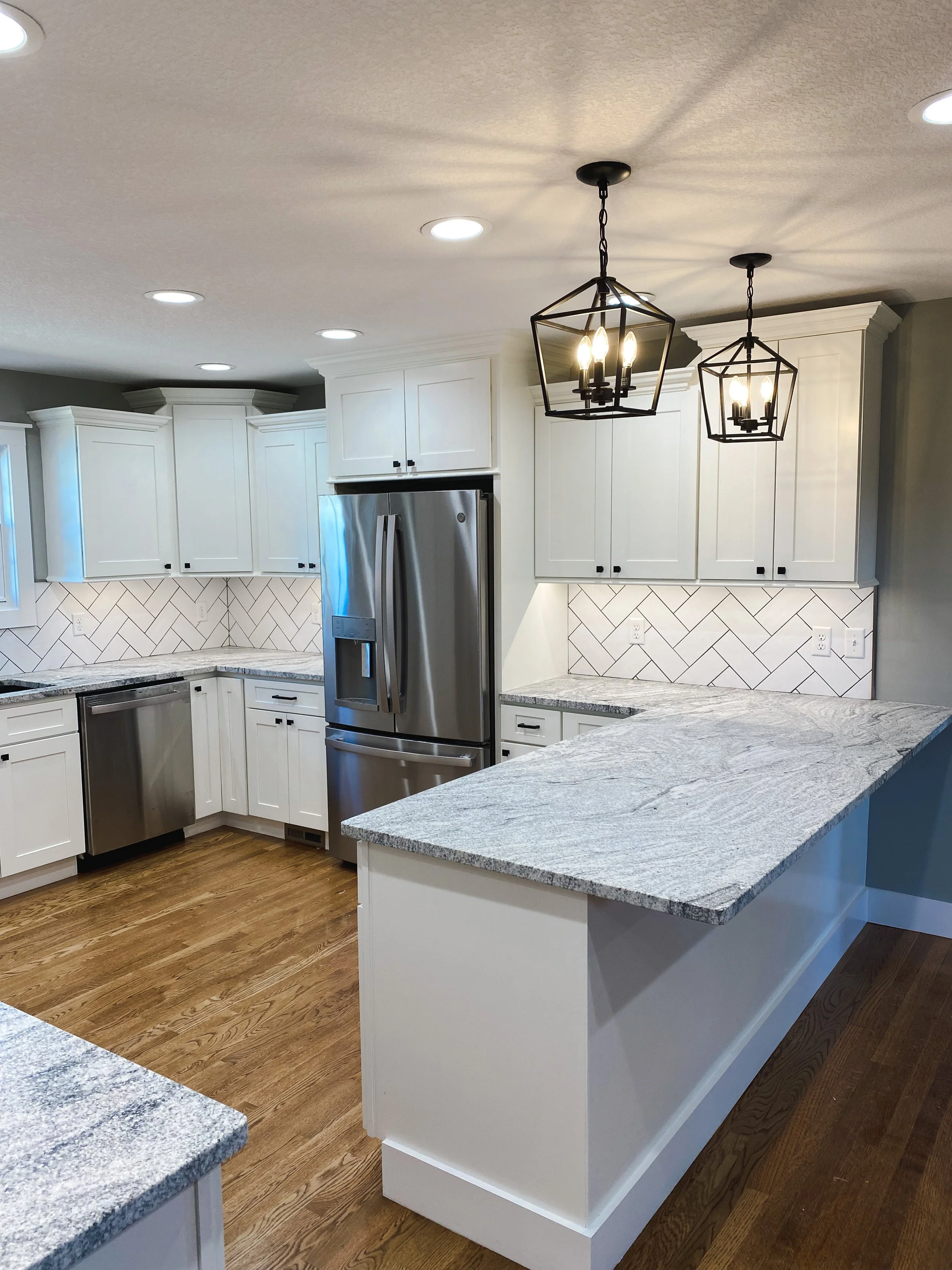 Transitional Farmhouse Kitchen Remodel by Stone Design Granite project photo