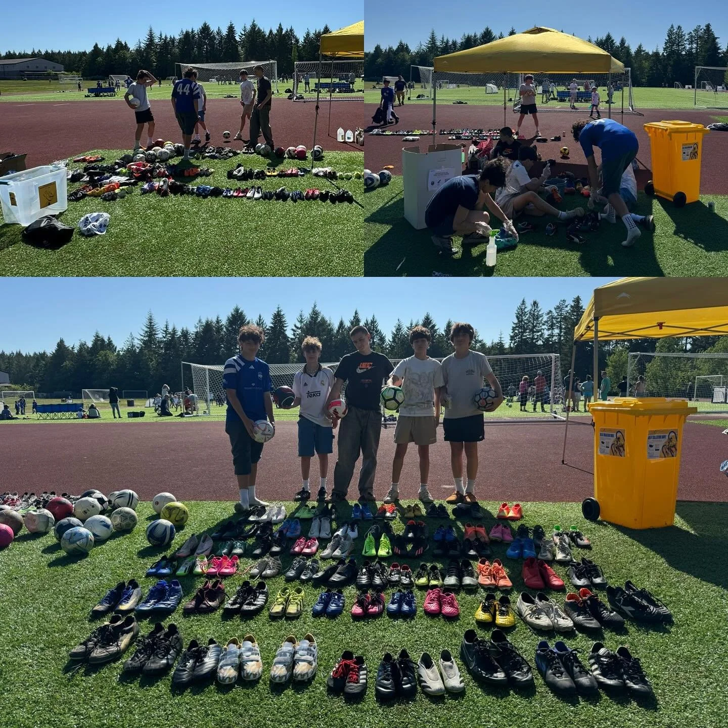 In conjunction with our friends at @bi_flashdrive and with the support of several local organizations, we collected over 90 pairs of soccer cleats and 40 soccer balls on Bainbridge Island this past May 2025.

Thanks to our amazing volunteers (picture