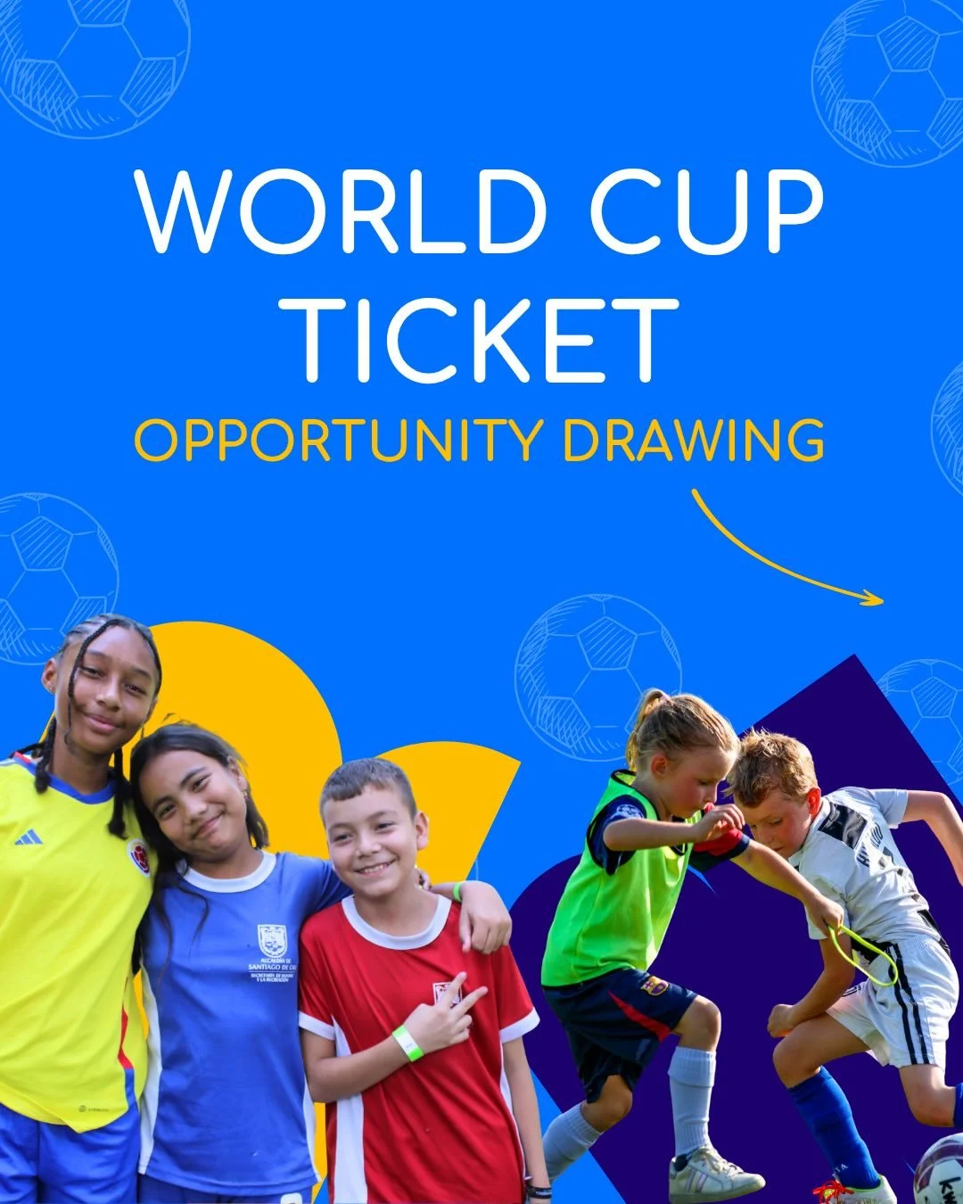 ⚽️ 2026 World Cup Opportunity Drawing 🎟️

Support youth sports in Colombia and local Bainbridge Island partners for a chance to win 2 Category 1 World Cup Playoff tickets in Seattle on July 1st.

Enter by: &bull; Donating $60+ &bull; Starting a $20/