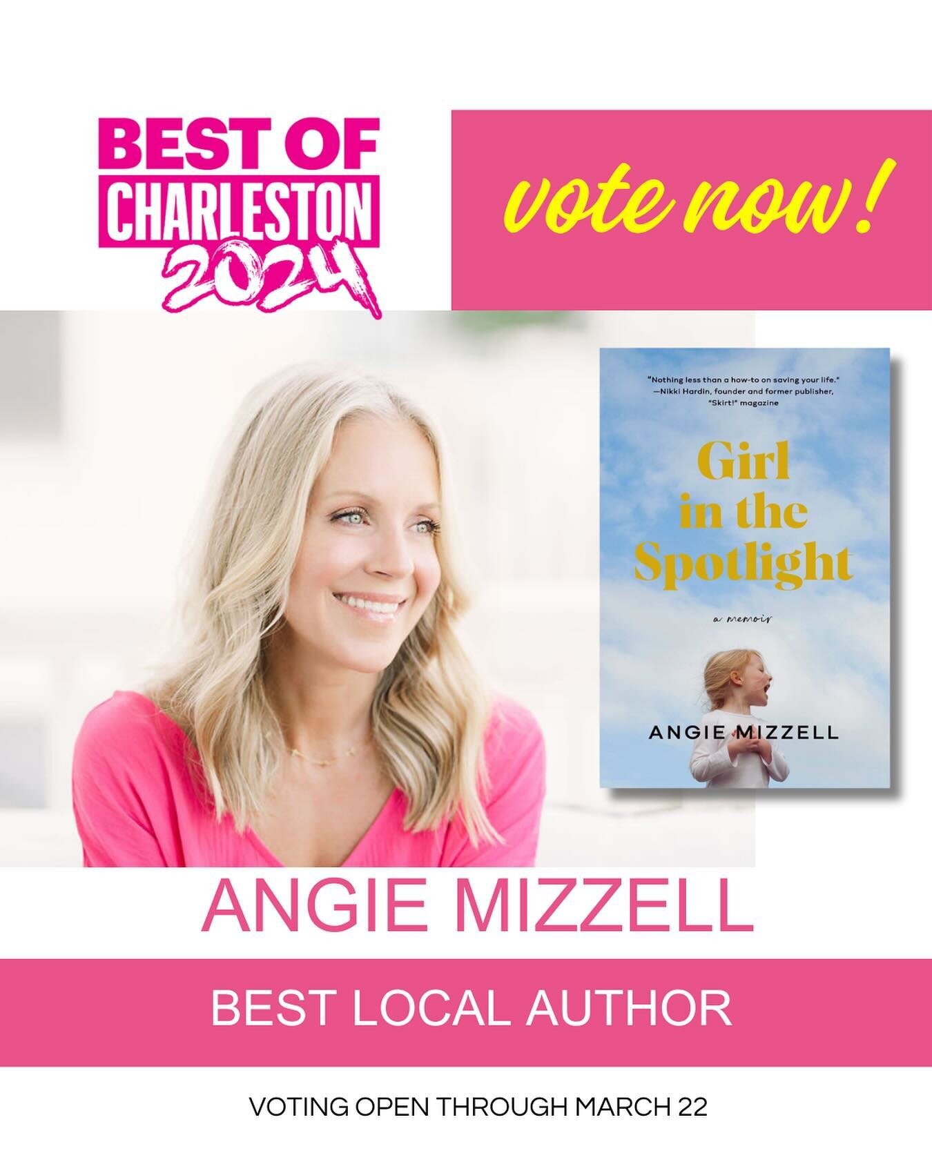 Well this is exciting. I&rsquo;m honored to be nominated for Best Local Author in the @chascitypaper Best of Charleston awards. 

Comment VOTE and I&rsquo;ll send you the direct link!

I&rsquo;d love to have your support. Thank you!
.
#bestofcharlest