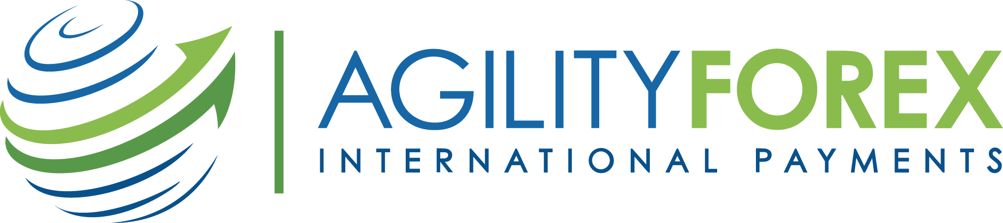 Logo of Agility Forex with a stylized globe and the company name in blue and green text.