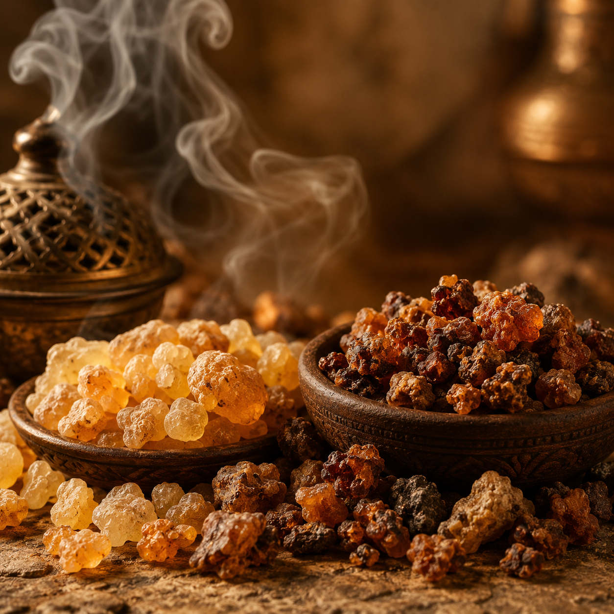 Frankincense & Myrrh: Rich, resinous, and deeply comforting, Frankincense & Myrrh captures the sacred essence of two treasured aromatics that have been cherished for centuries. Earthy frankincense blends beautifully with warm myrrh, creating a sophis