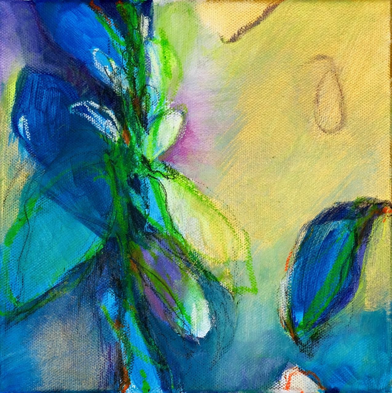 20x20, Tusche, Kreide, Graphit, Acryl auf Leinwand, 2025